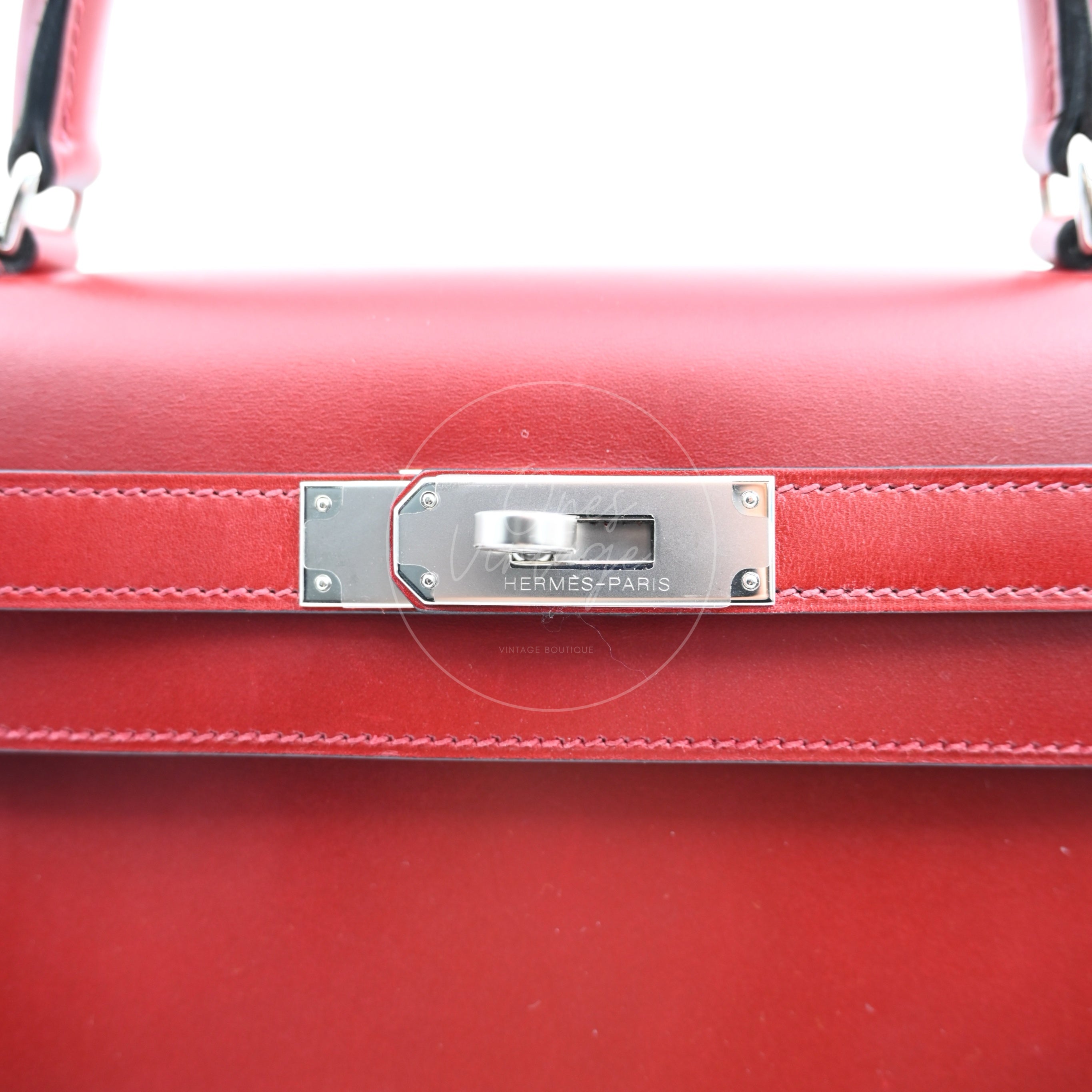 Hermes Kelly 28 PHW Rouge H Square J