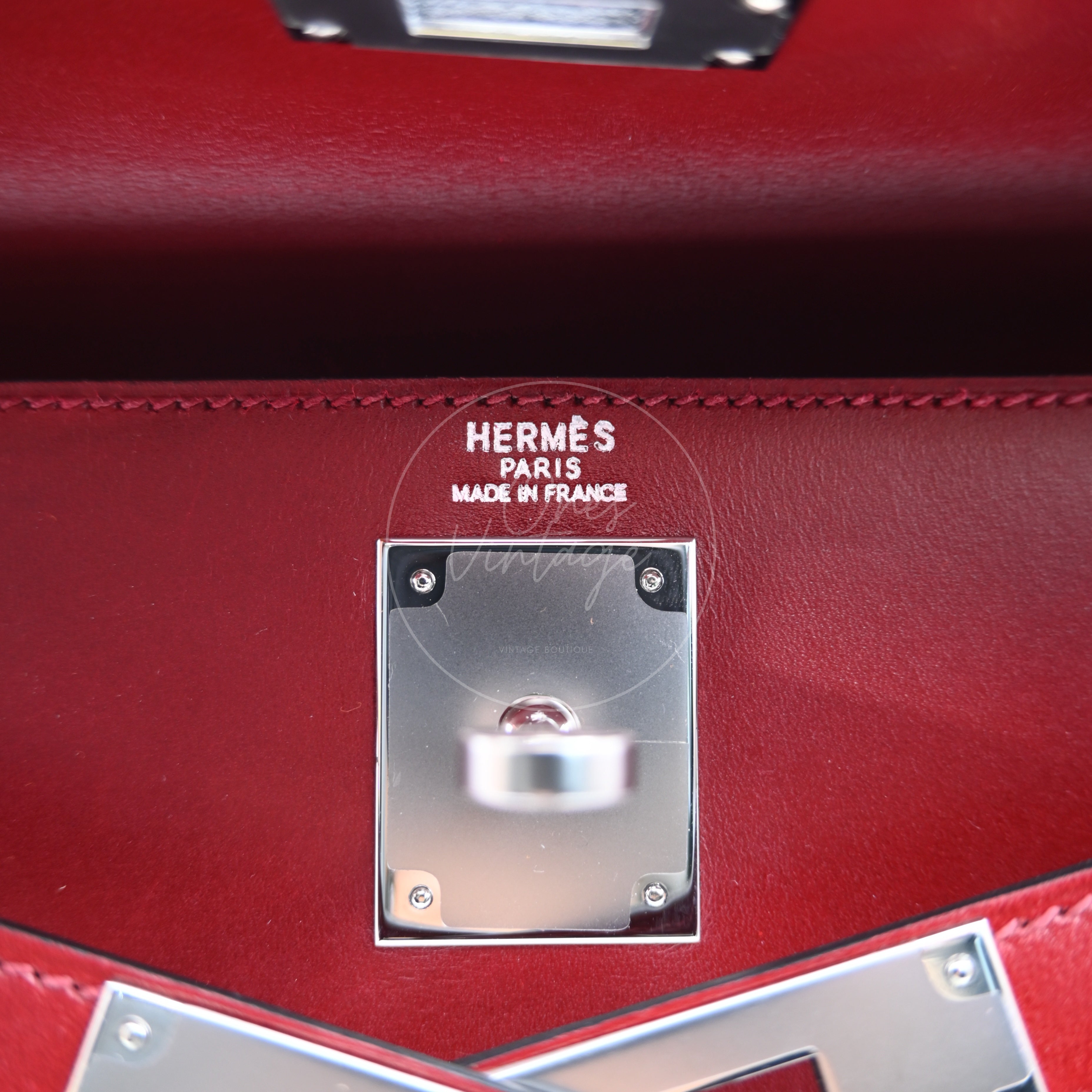 Hermes Kelly 28 PHW Rouge H Square J