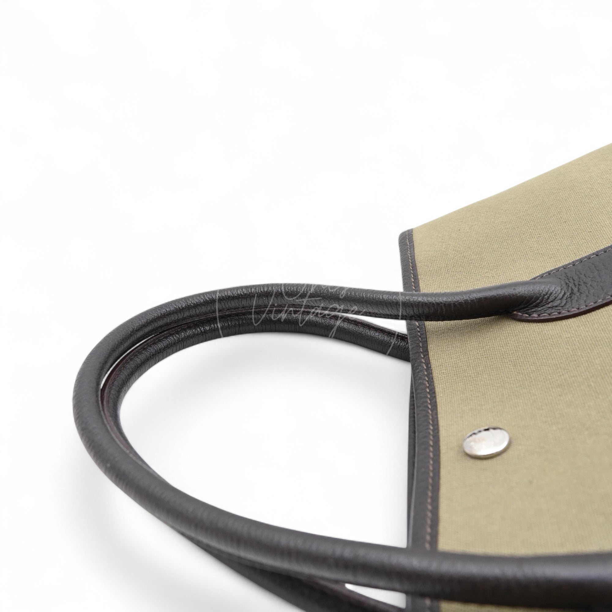 Hermes Garden Party 36 Negonda Canvas Brown & Dark Green PHW Square F