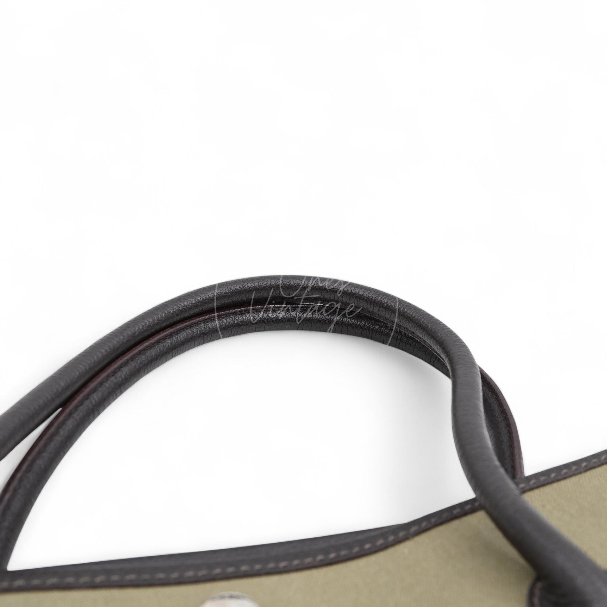 Hermes Garden Party 36 Negonda Canvas Brown & Dark Green PHW Square F