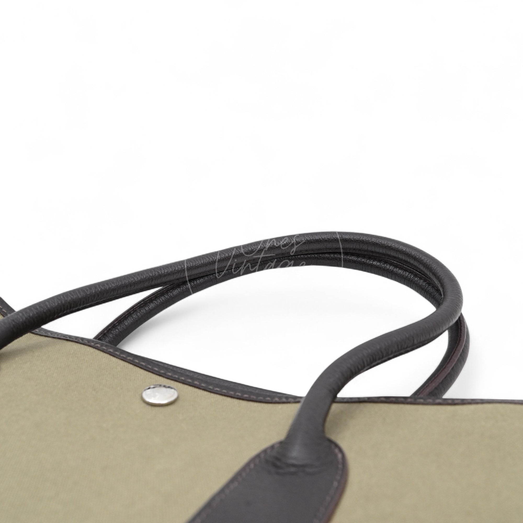 Hermes Garden Party 36 Negonda Canvas Brown & Dark Green PHW Square F