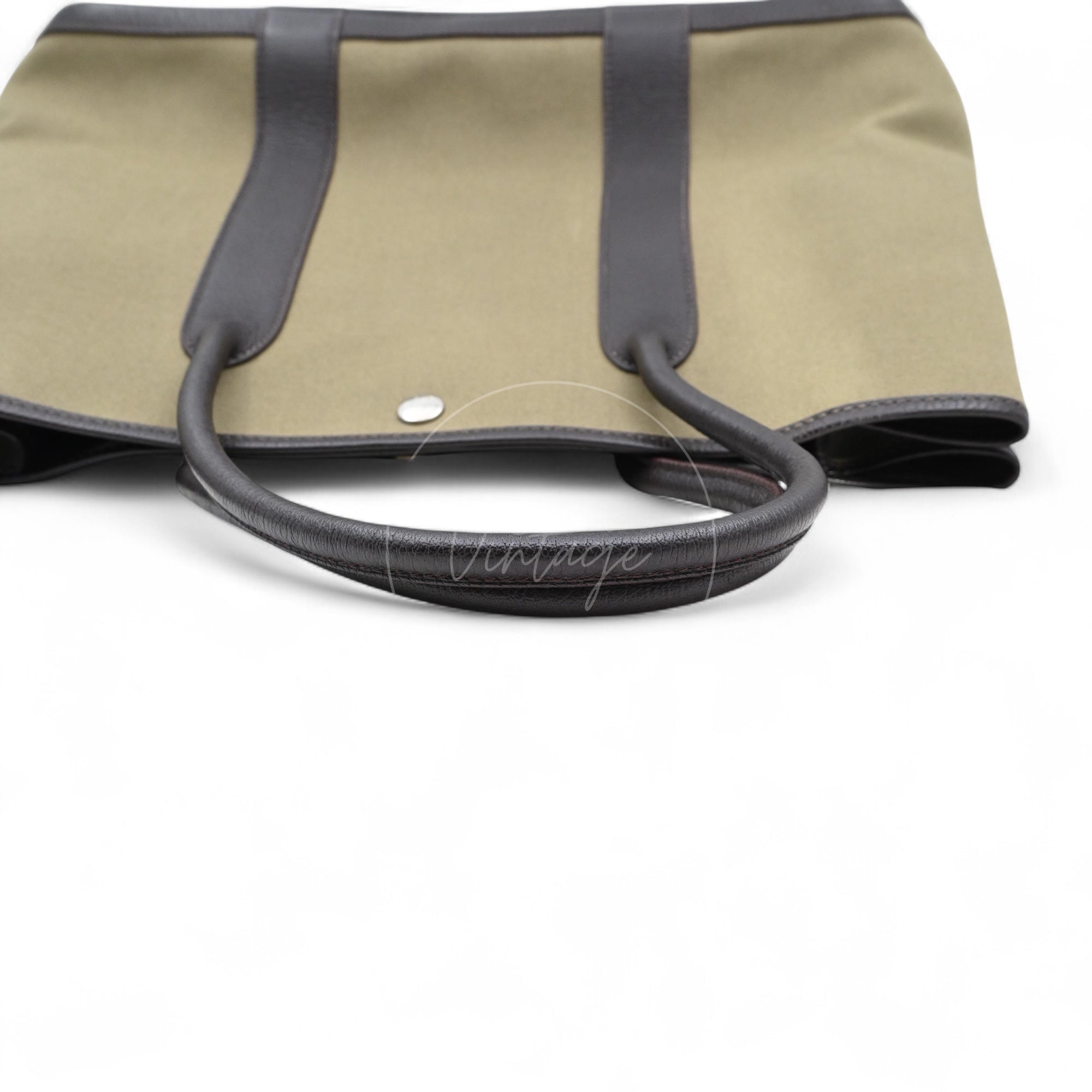 Hermes Garden Party 36 Negonda Canvas Brown & Dark Green PHW Square F