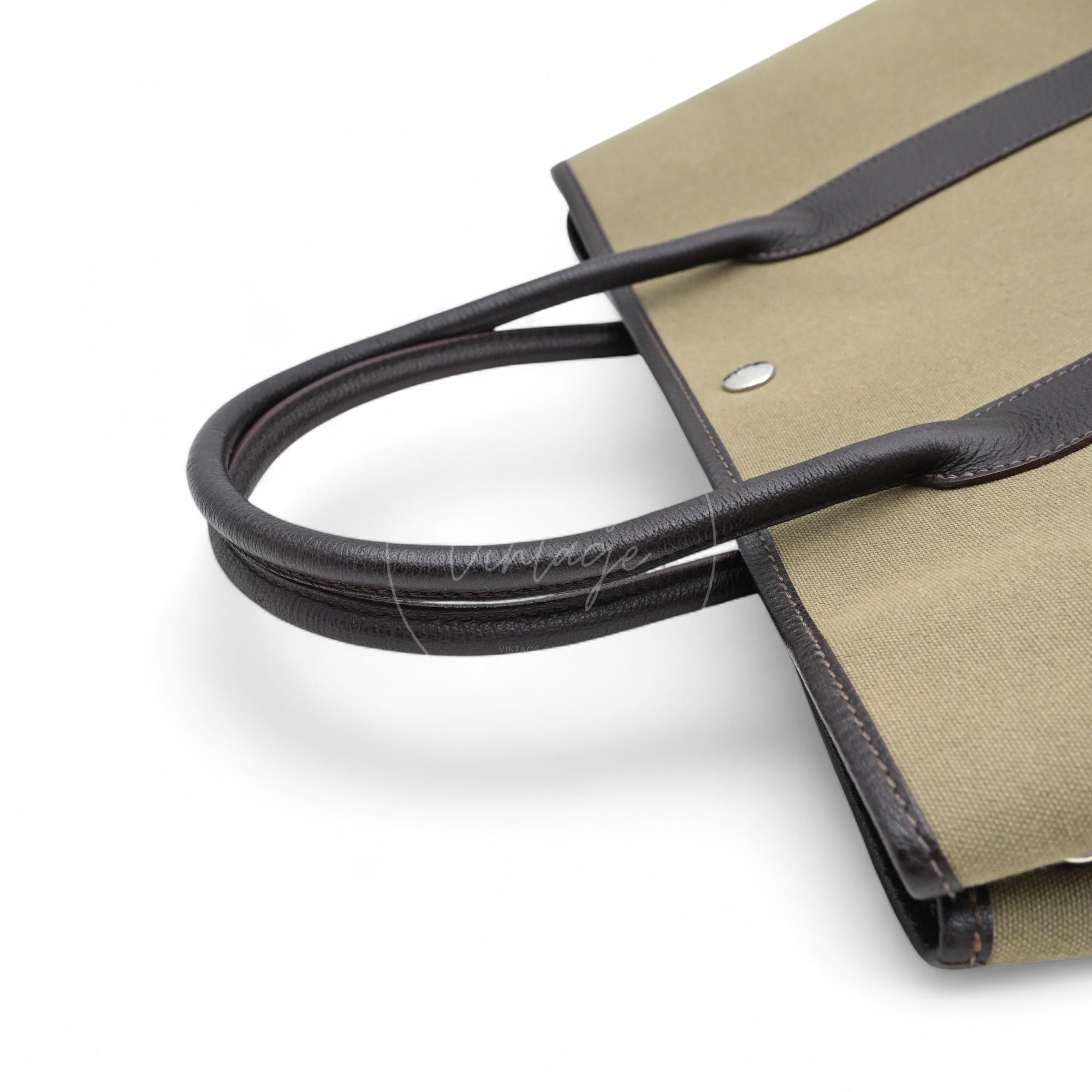 Hermes Garden Party 36 Negonda Canvas Brown & Dark Green PHW Square F