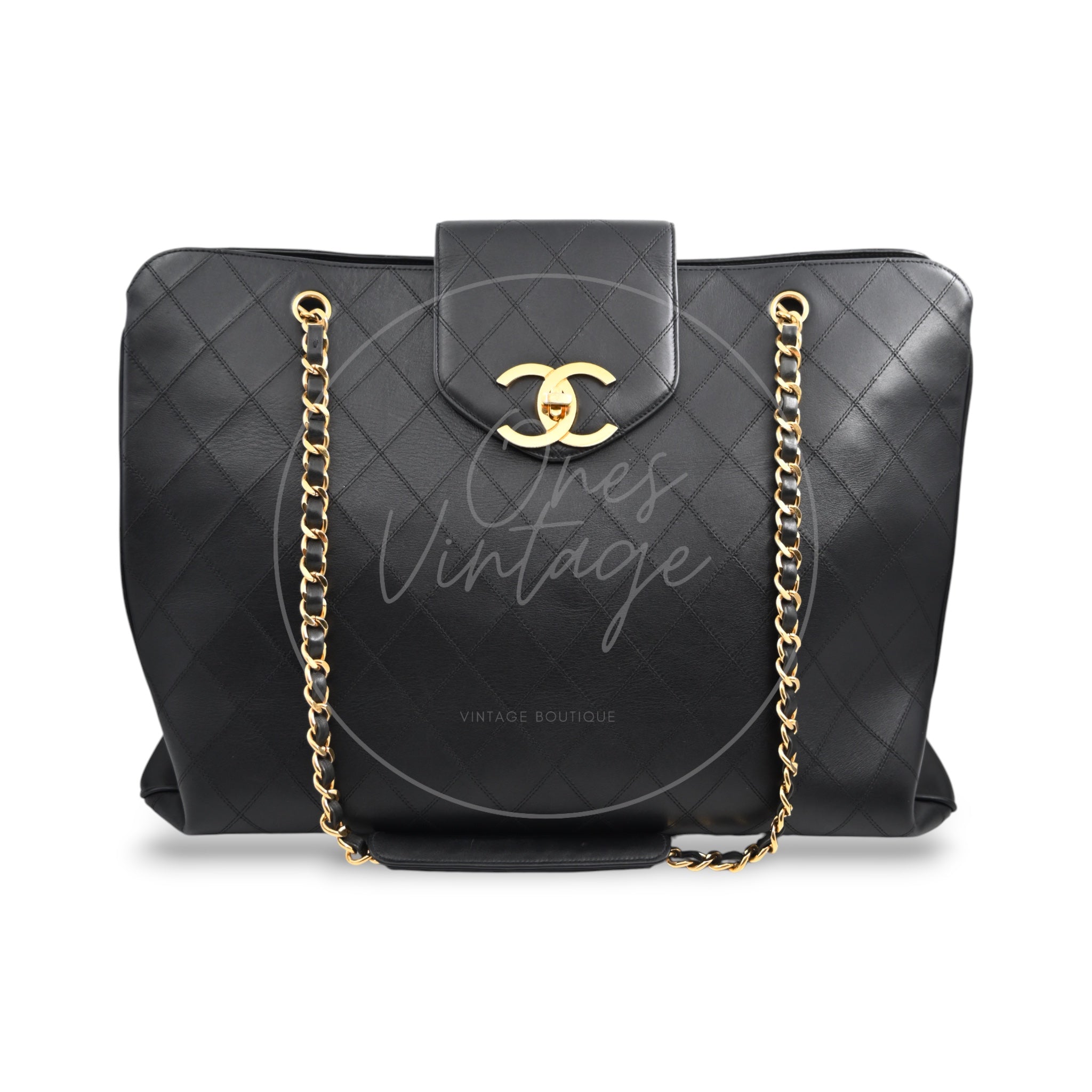 Chanel Supermodel Quilted XXL Tote Bag GHW Black Series 2