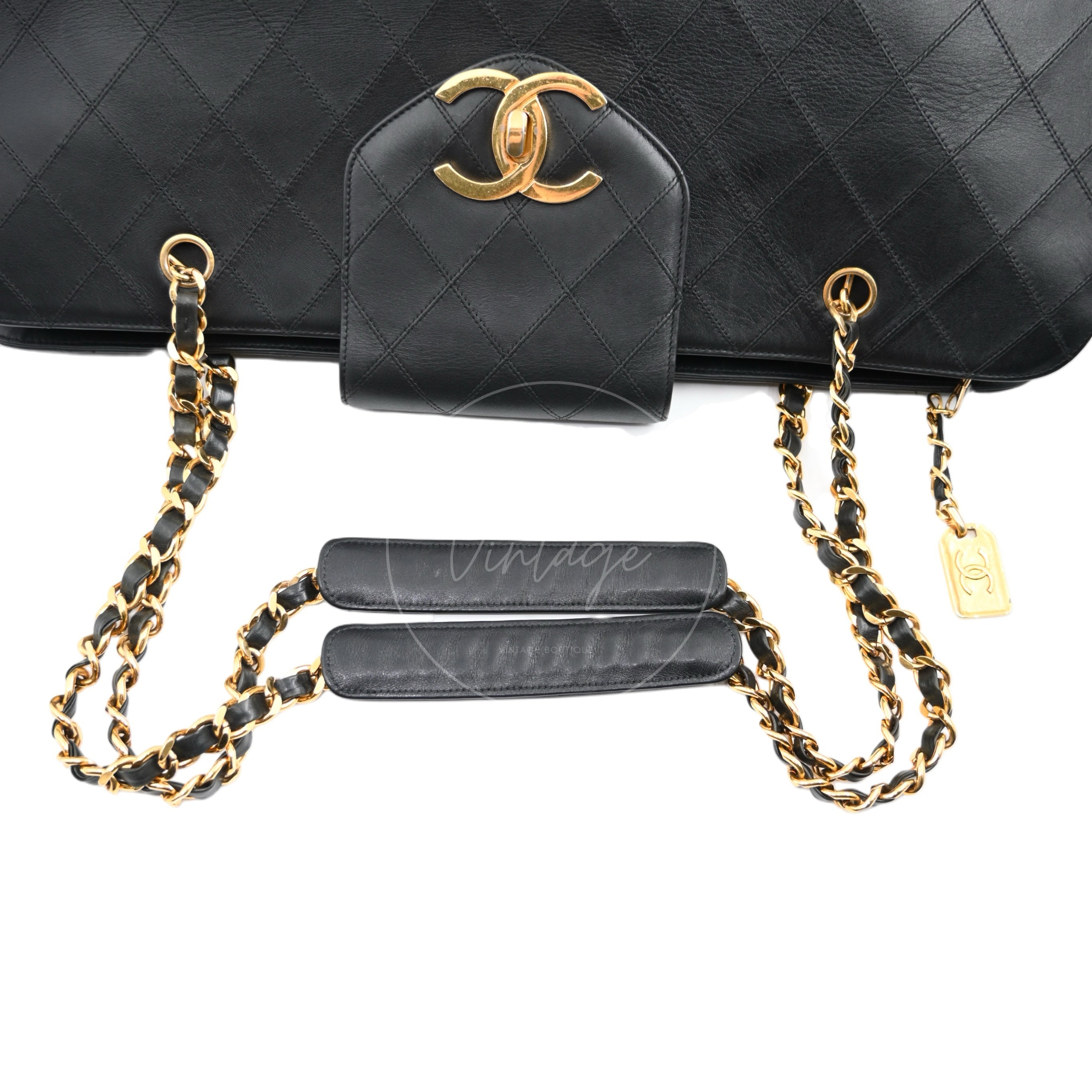 Chanel Supermodel Quilted XXL Tote Bag GHW Black Series 2