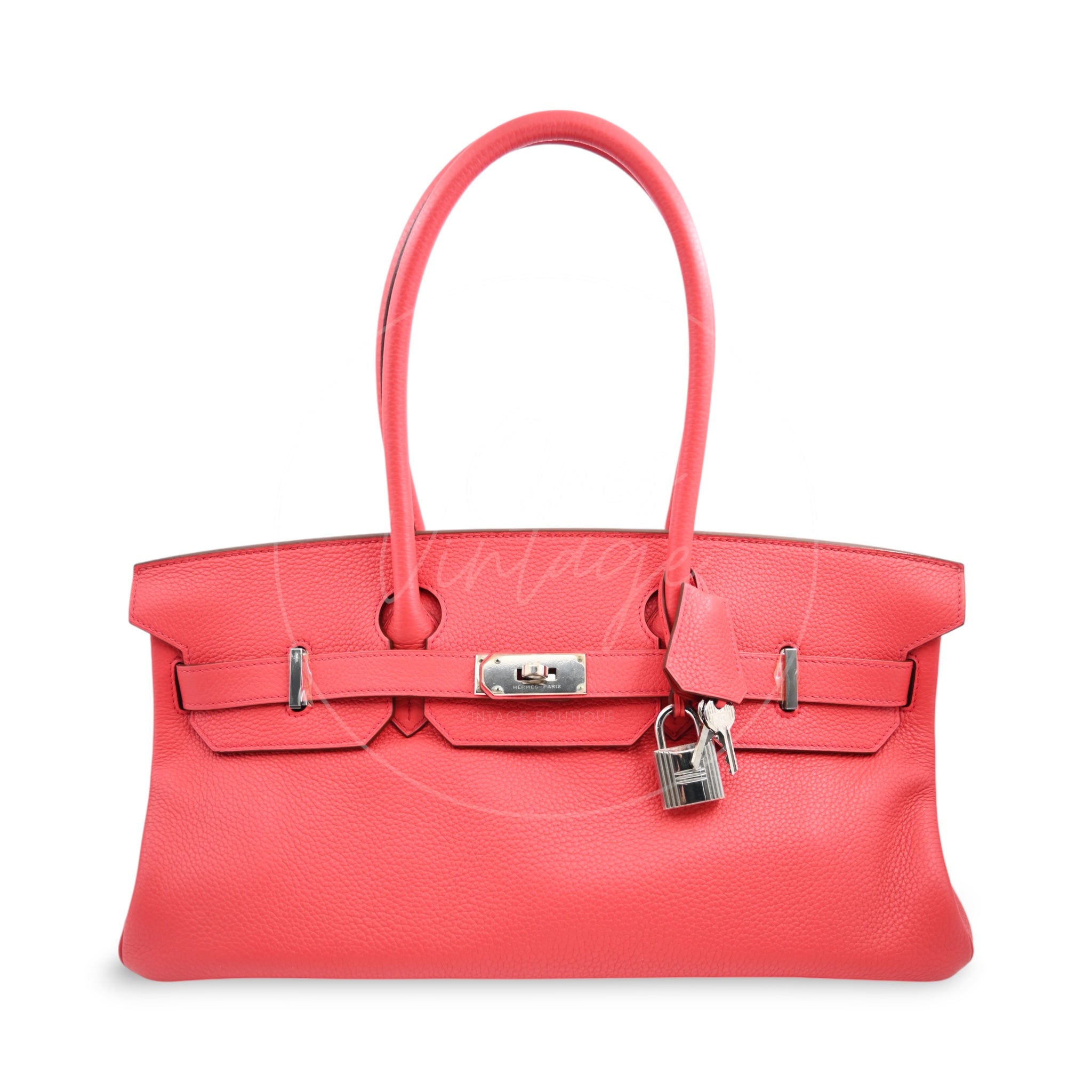 Hermes Birkin Shoulder PHW Red Square N