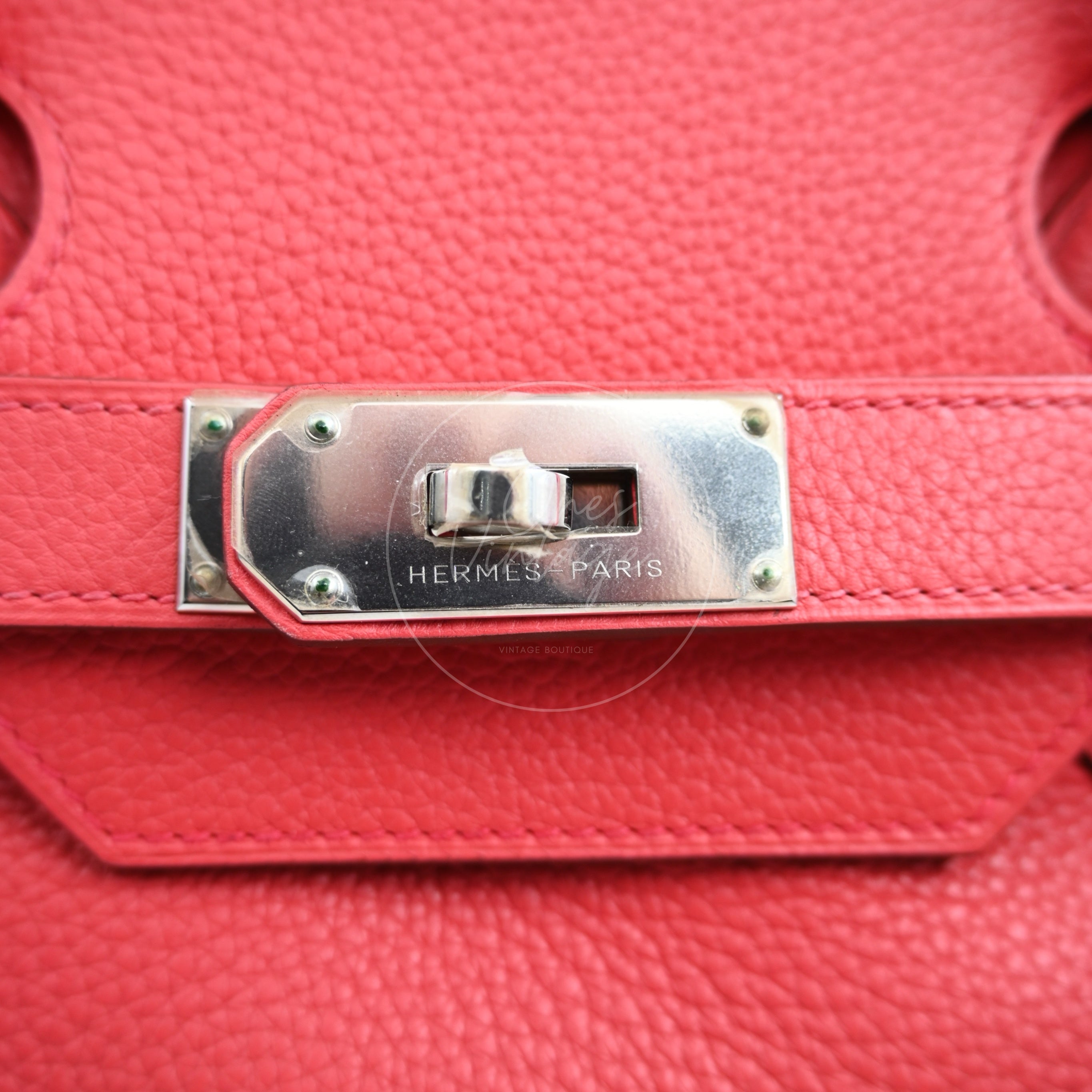 Hermes Birkin Shoulder PHW Red Square N
