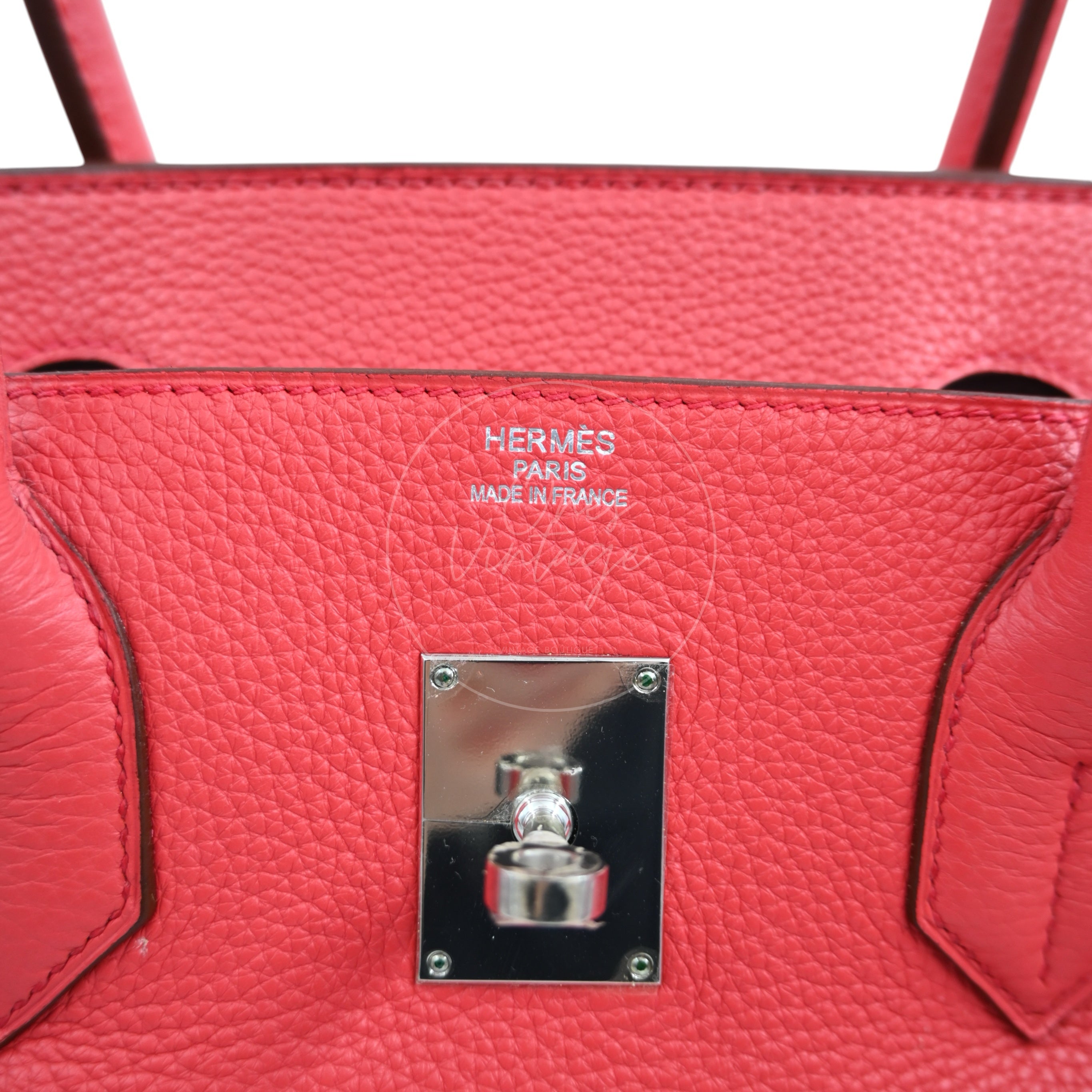 Hermes Birkin Shoulder PHW Red Square N