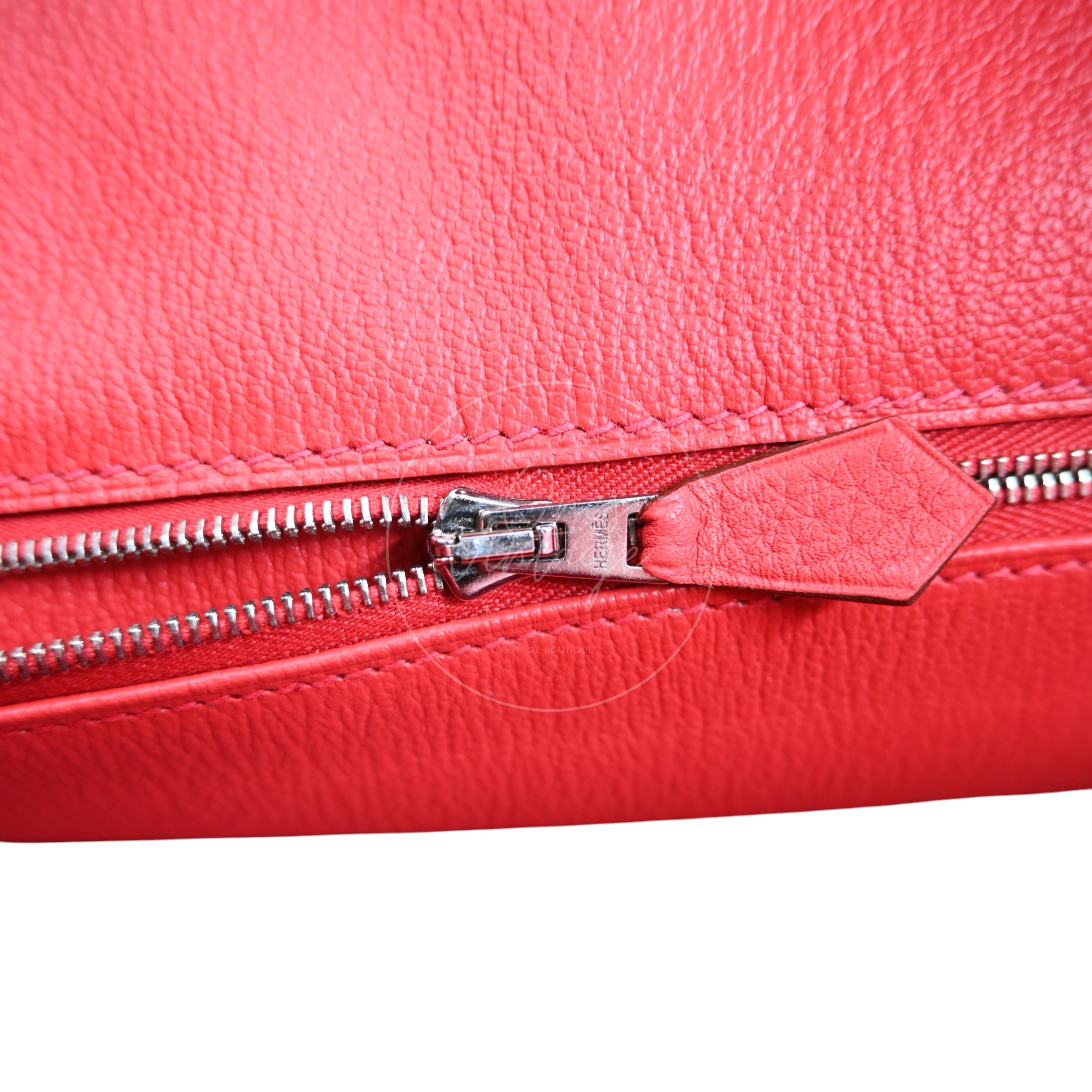 Hermes Birkin Shoulder PHW Red Square N