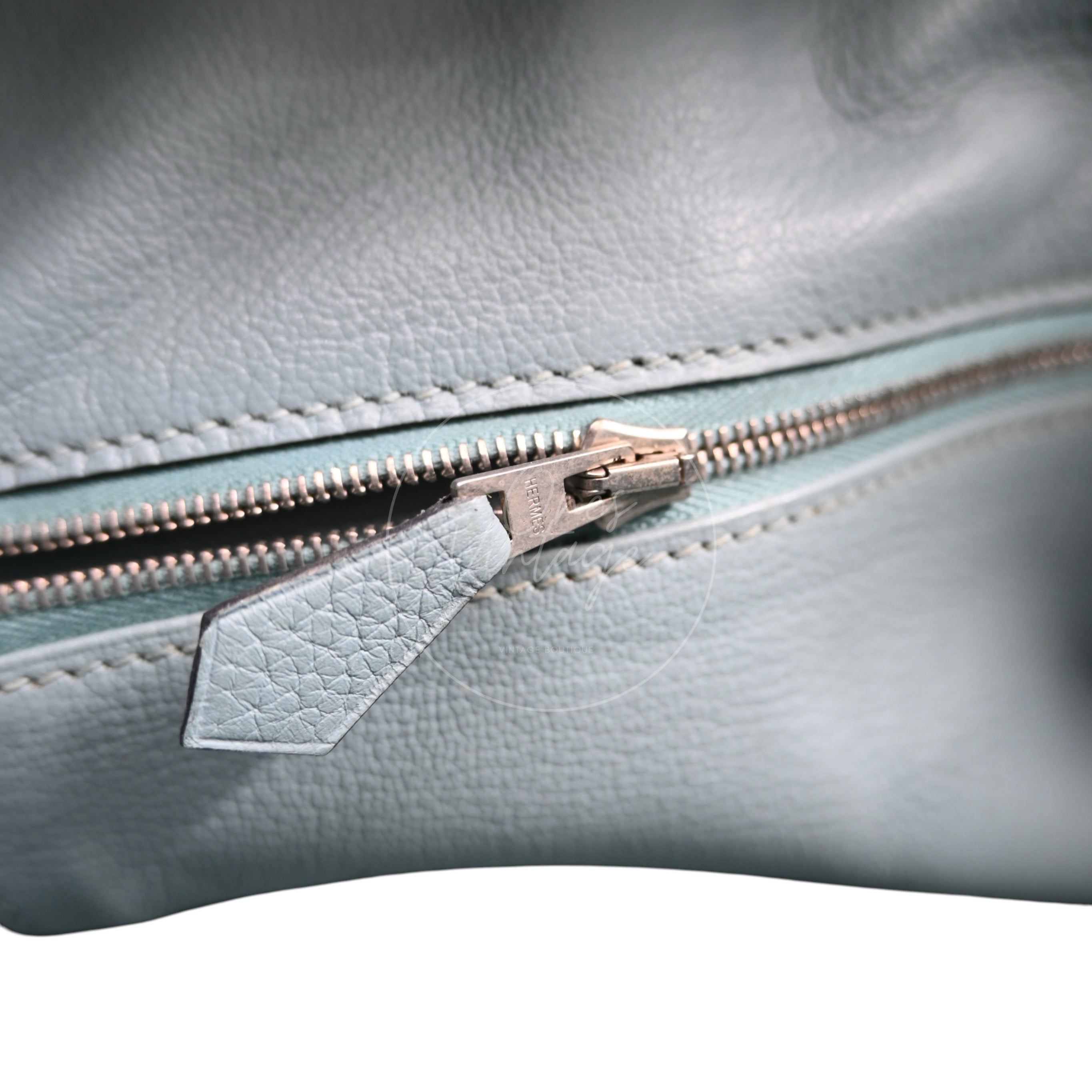 Hermes Birkin Shoulder PHW Sky Blue Square I