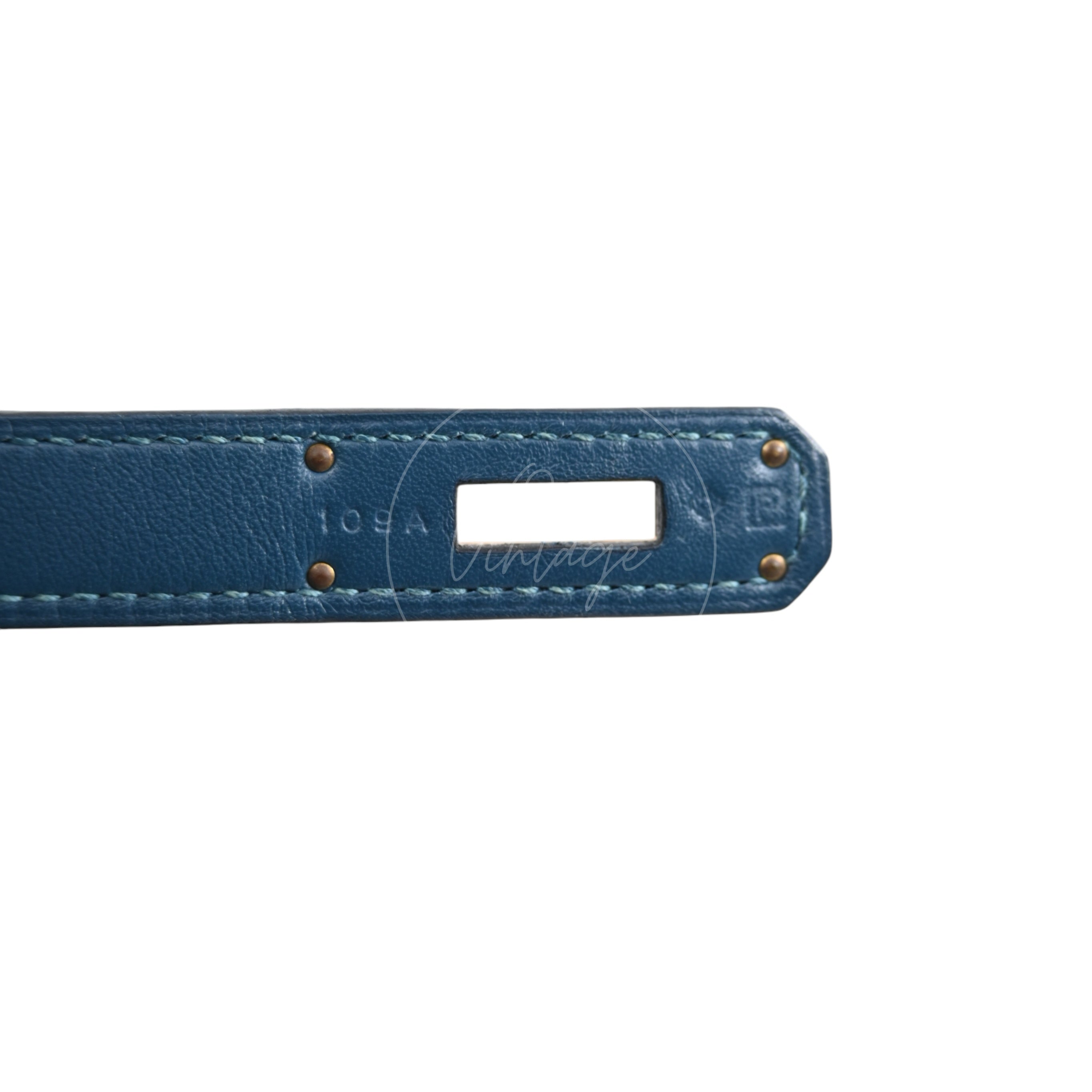 Hermes Birkin 35 Doblis Suede Swift GHW Blue Square P