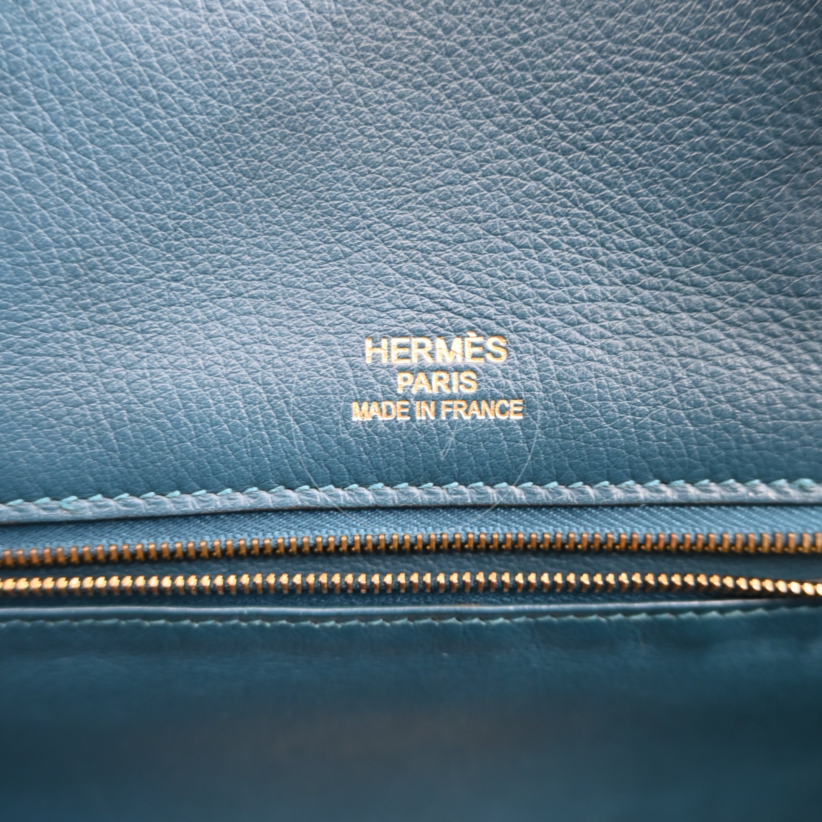Hermes Birkin 35 Doblis Suede Swift GHW Blue Square P