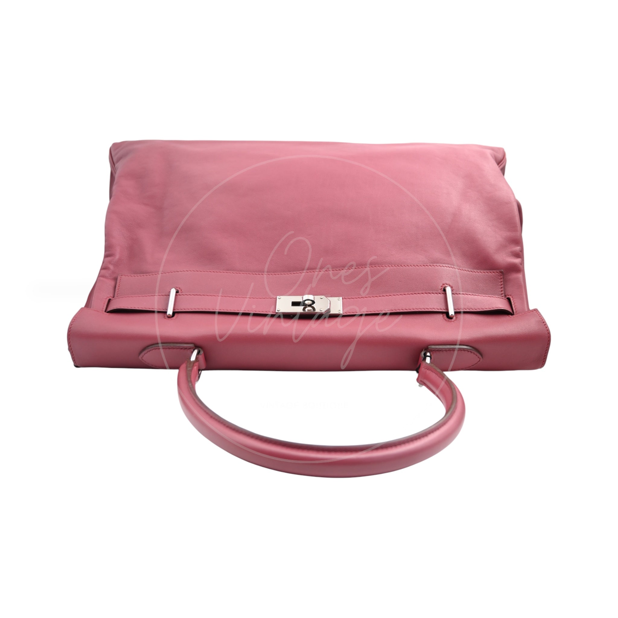 Hermes Kelly Relax 50 Handbag PHW Rose Pink Square Q
