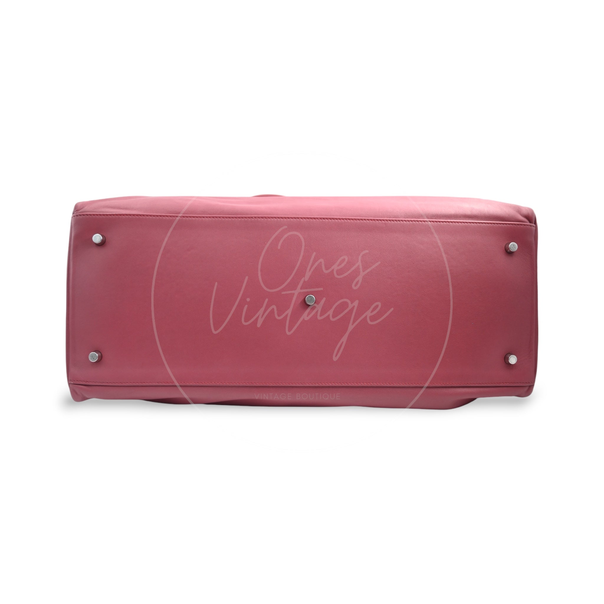 Hermes Kelly Relax 50 Handbag PHW Rose Pink Square Q