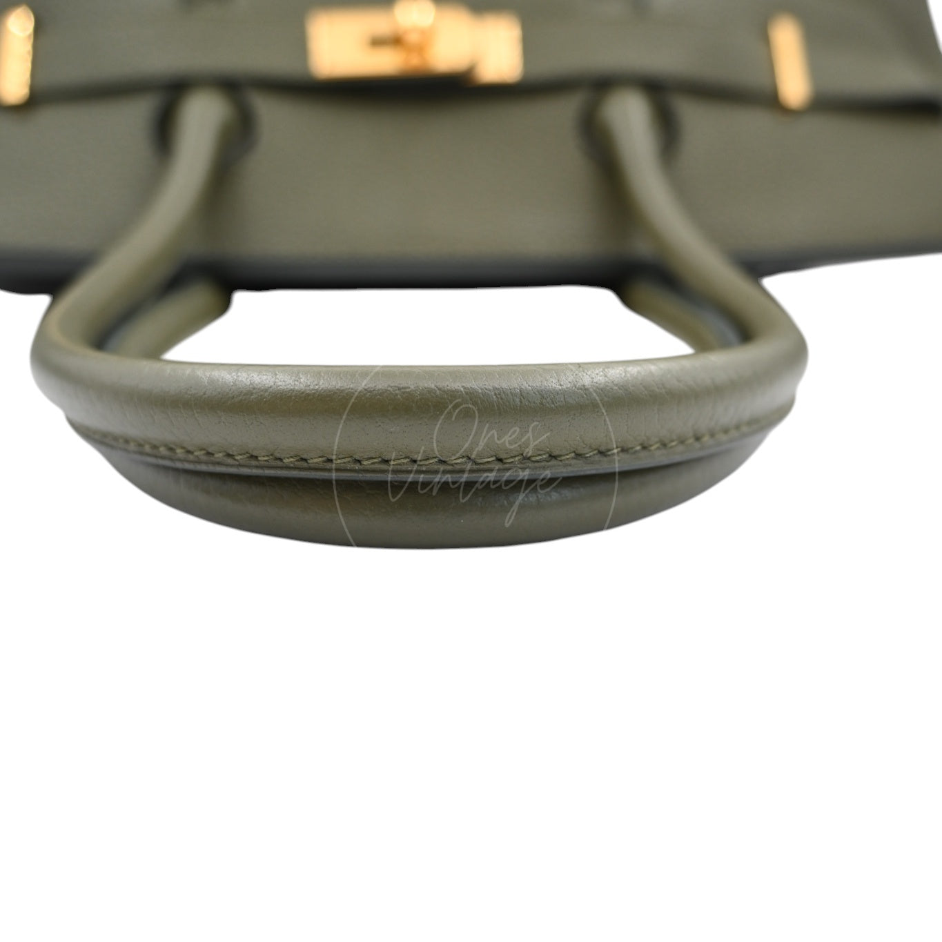 Hermes Birkin Shoulder PHW Olive Green Square M