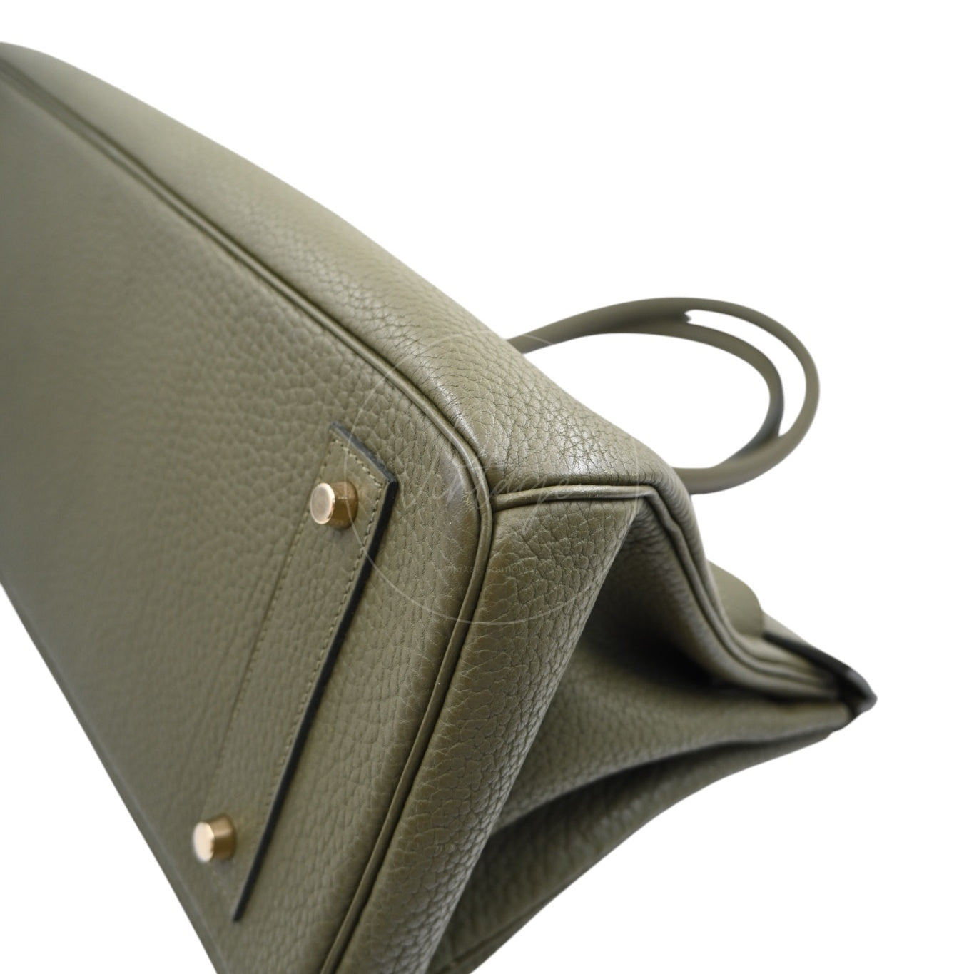Hermes Birkin Shoulder PHW Olive Green Square M