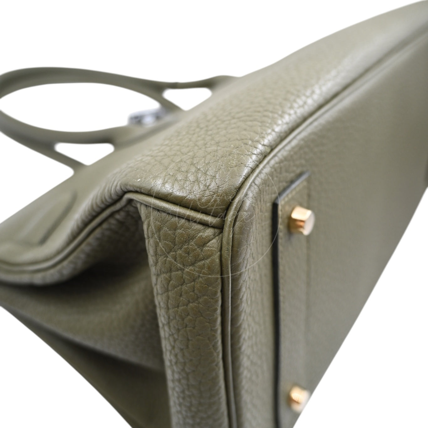 Hermes Birkin Shoulder PHW Olive Green Square M