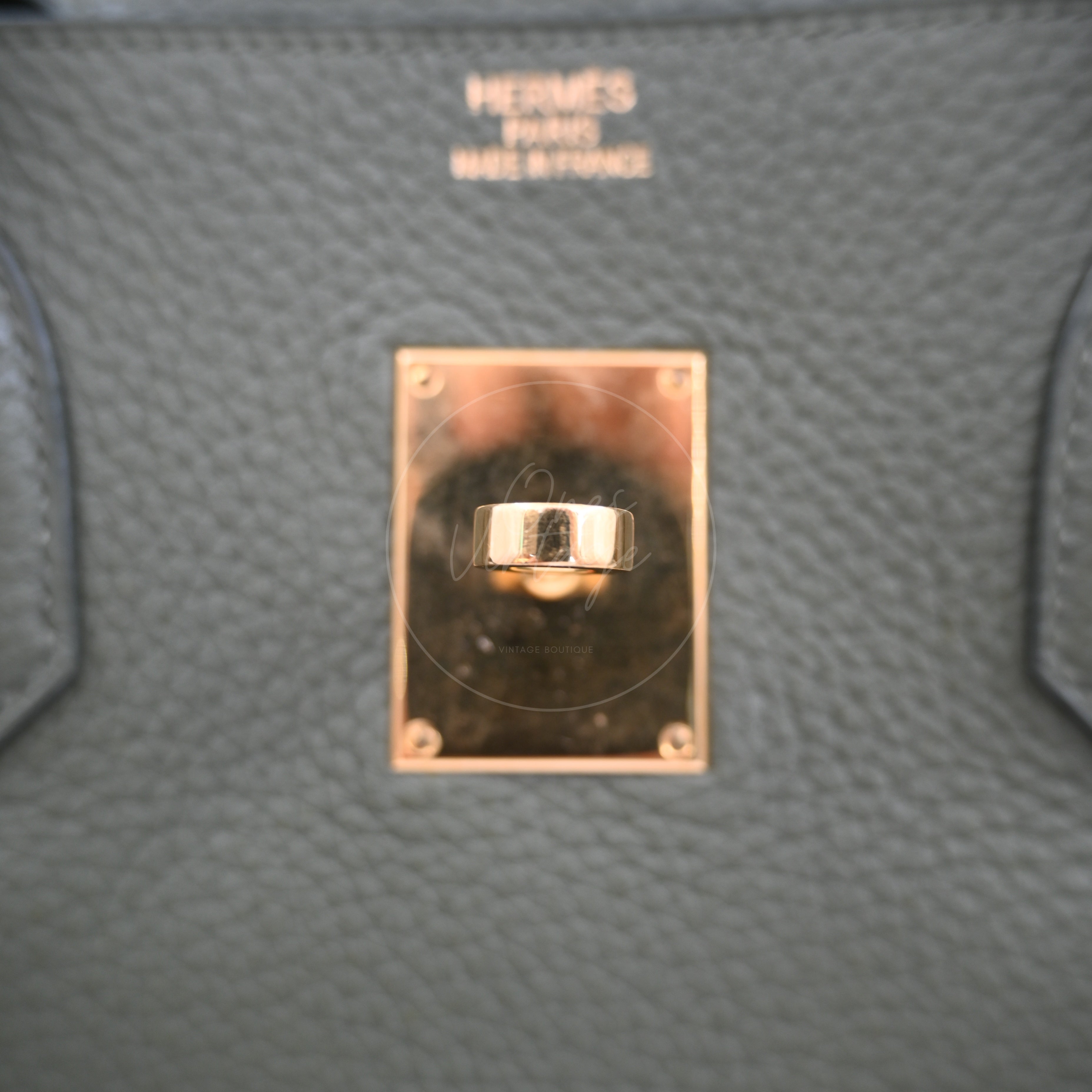 Hermes Birkin Shoulder PHW Olive Green Square M