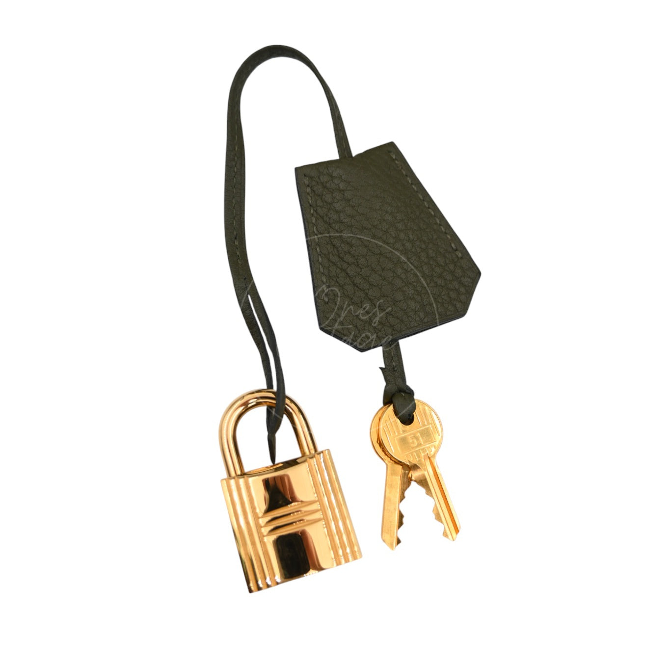 Hermes Birkin Shoulder PHW Olive Green Square M
