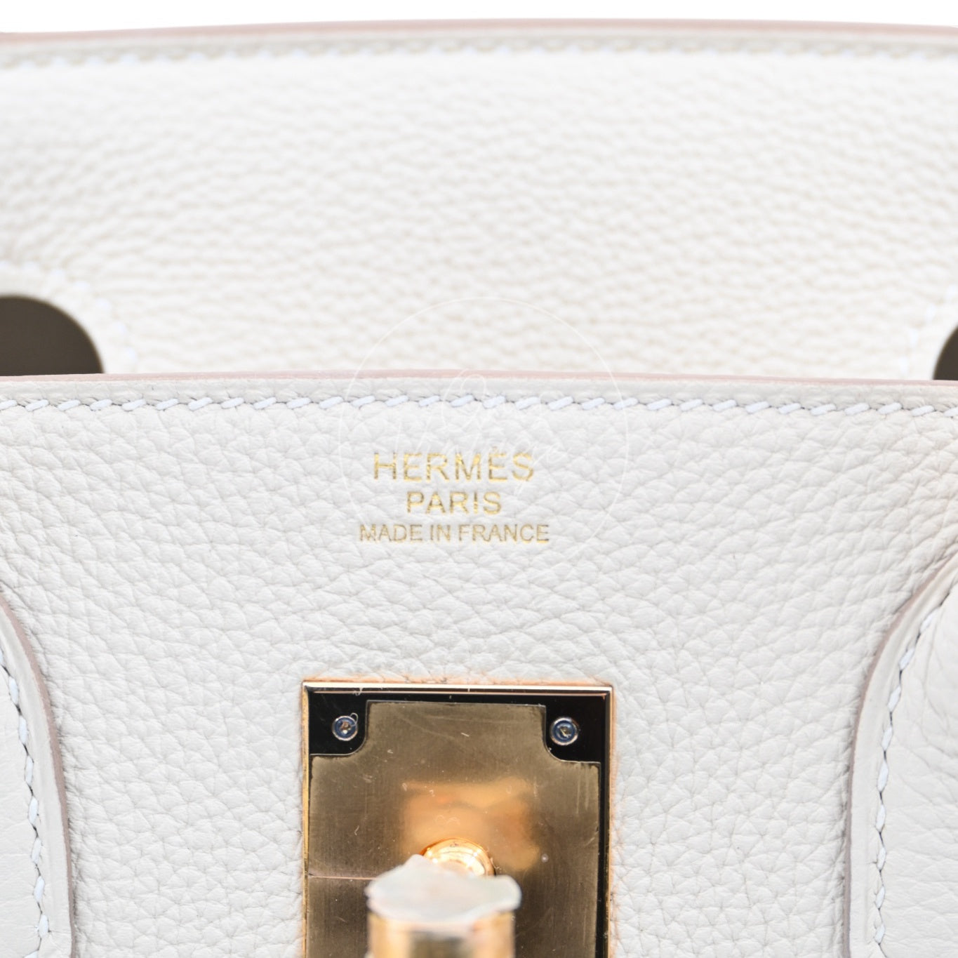 Hermes Birkin 30 GHW Craie Stamp Z