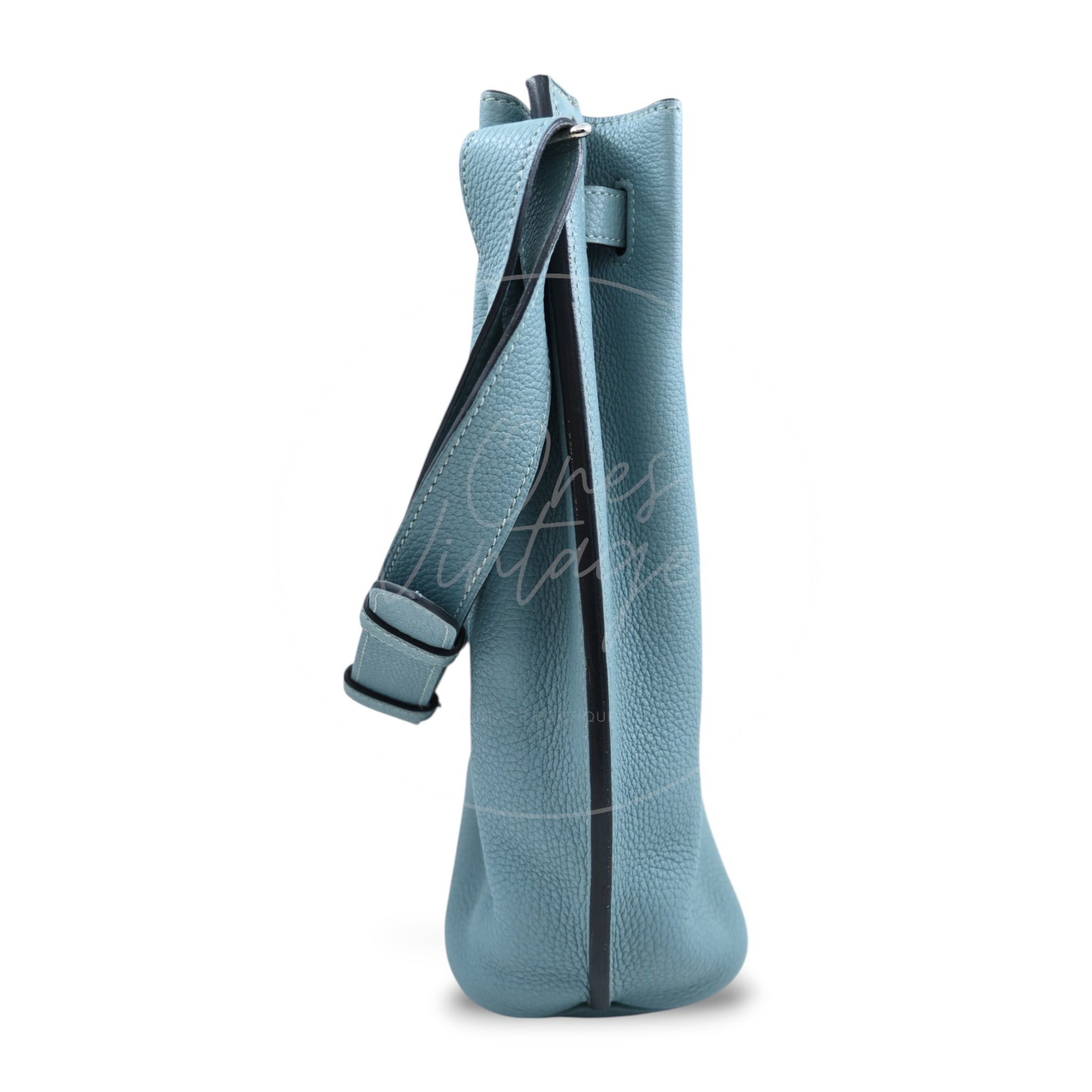 Hermes So Kelly 22 PHW Blue Square M