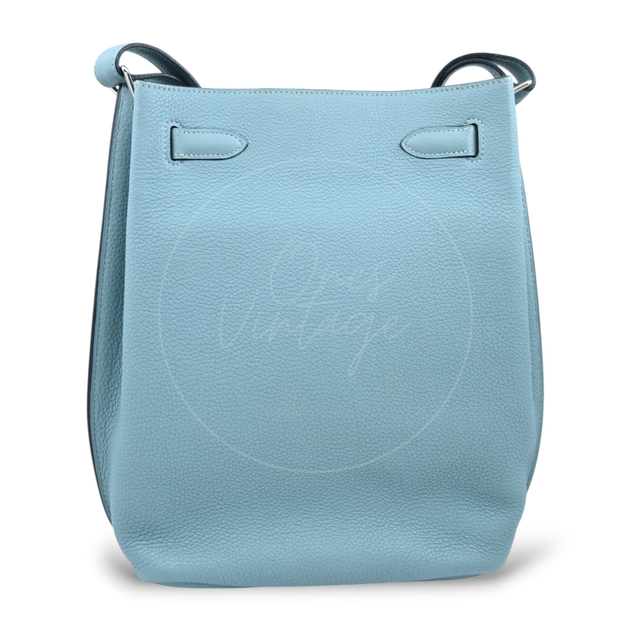 Hermes So Kelly 22 PHW Blue Square M
