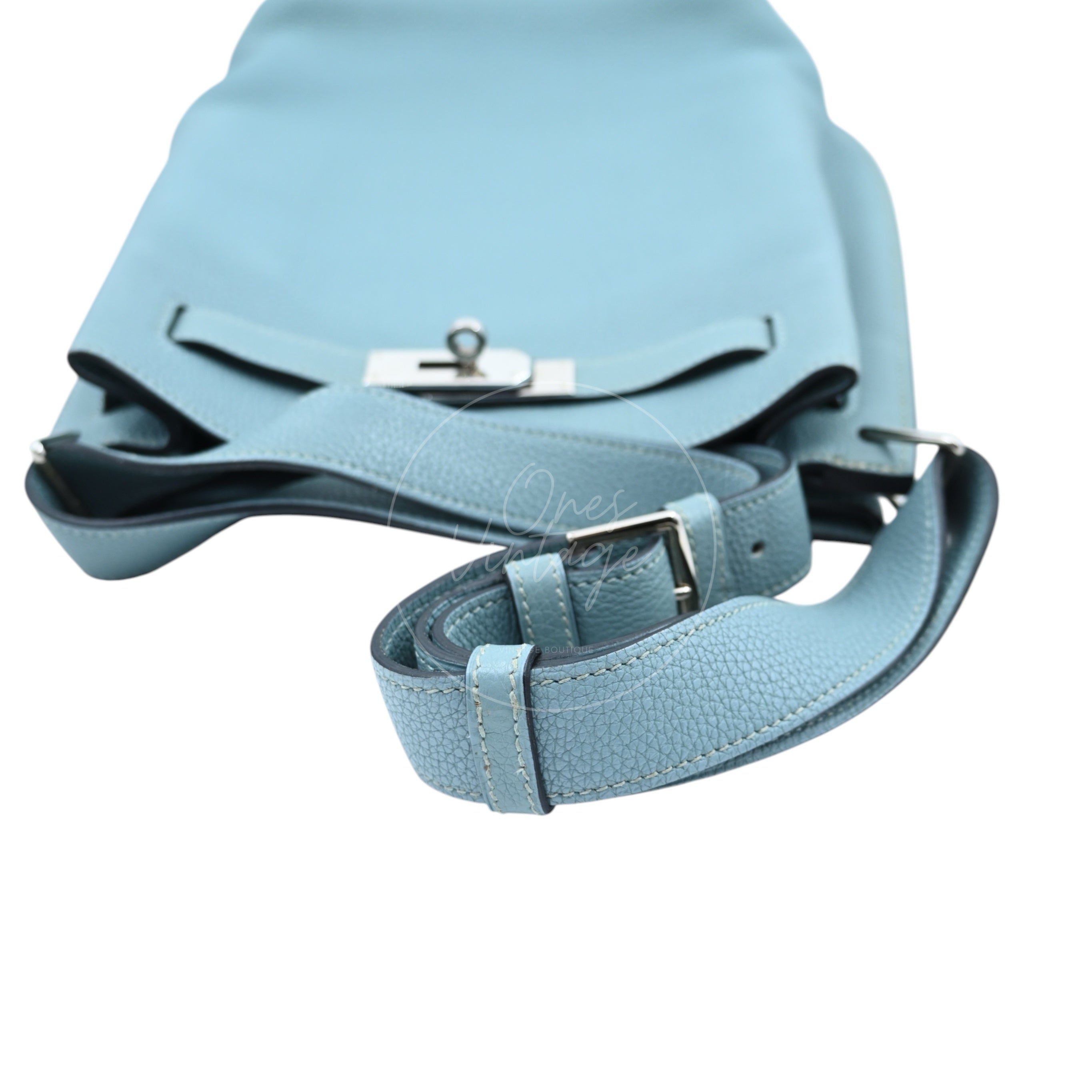 Hermes So Kelly 22 PHW Blue Square M