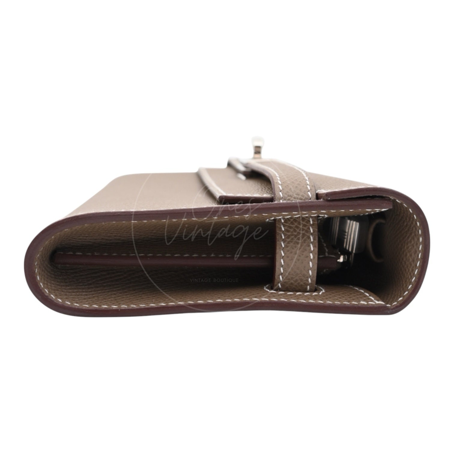 Hermes Kelly To Go Epsom PHW Etoupe Stamp U