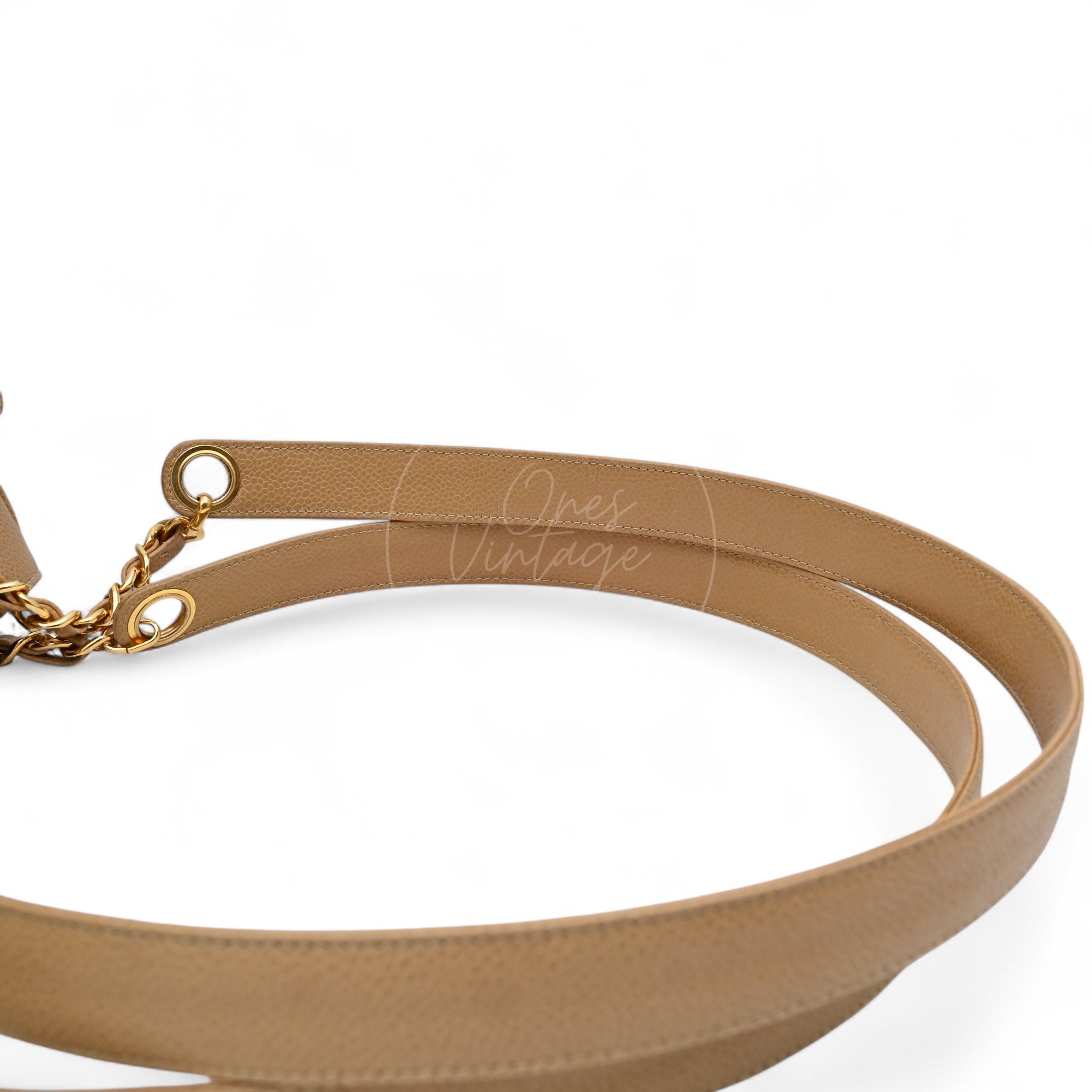Chanel Caviar CC Tote Bag GHW Beige Series 3