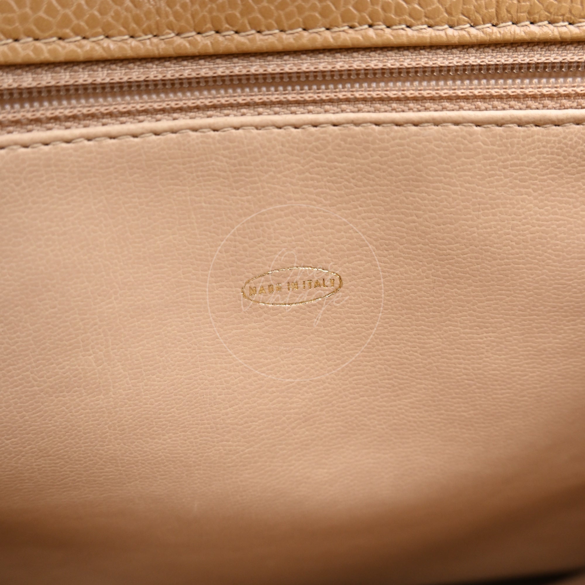Chanel Caviar CC Tote Bag GHW Beige Series 3