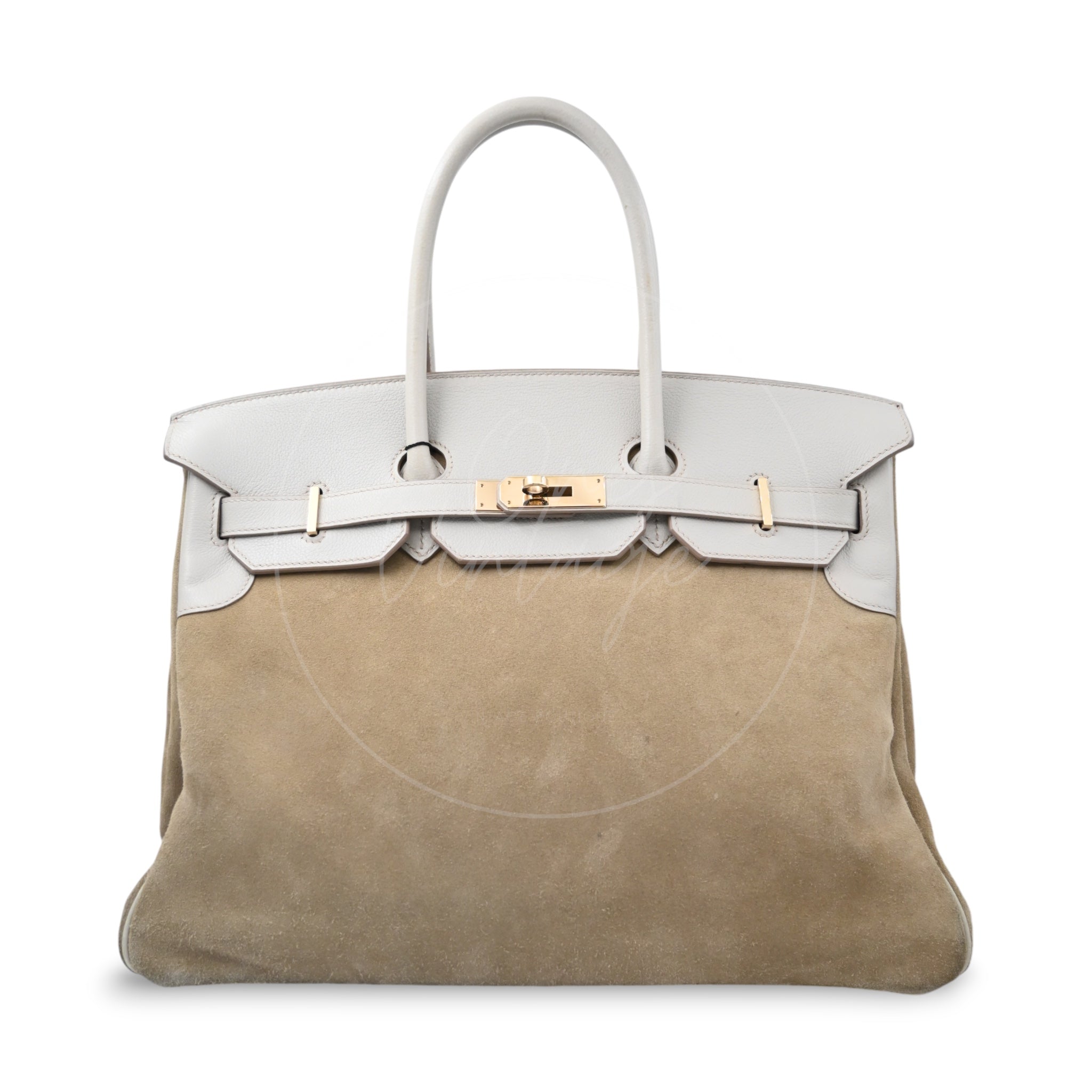 Hermes Birkin 35 Doblis GHW Gris Peal Square R