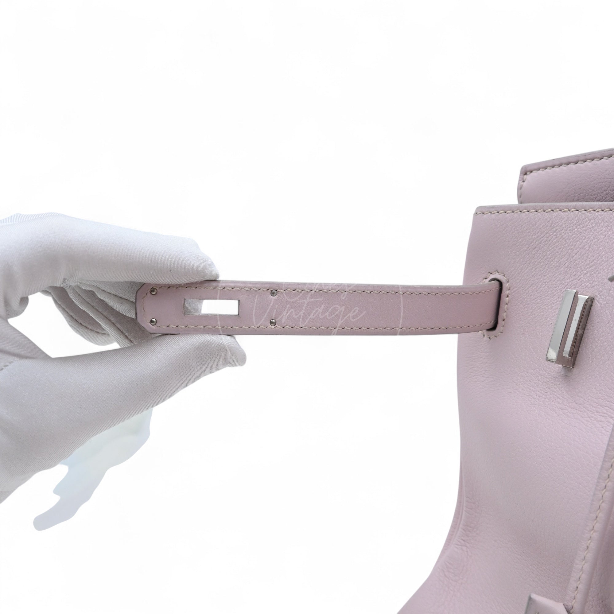 Hermes Birkin 30 PHW Mauve Pale Square K