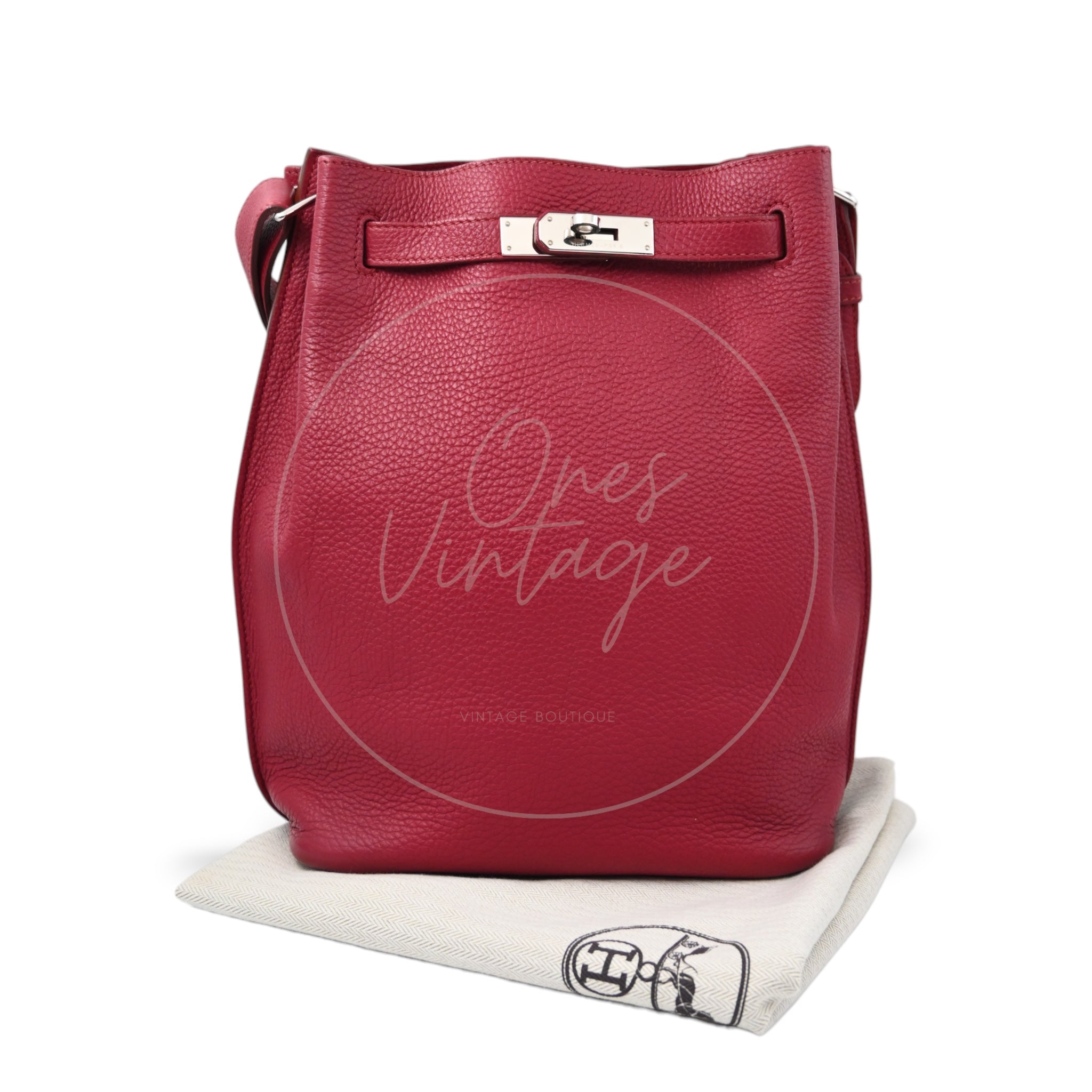 Hermes So Kelly 22 PHW Red Circle O