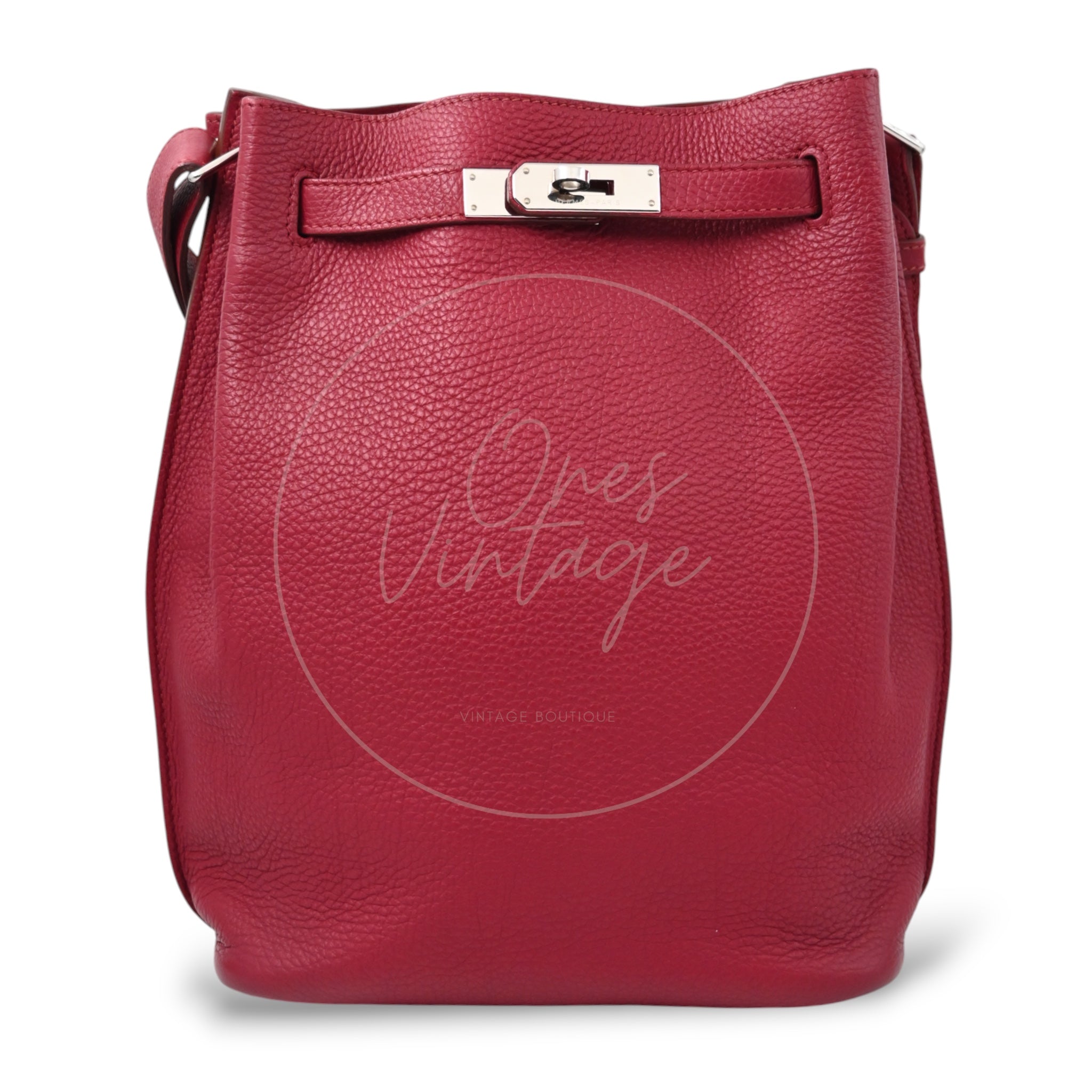 Hermes So Kelly 22 PHW Red Circle O