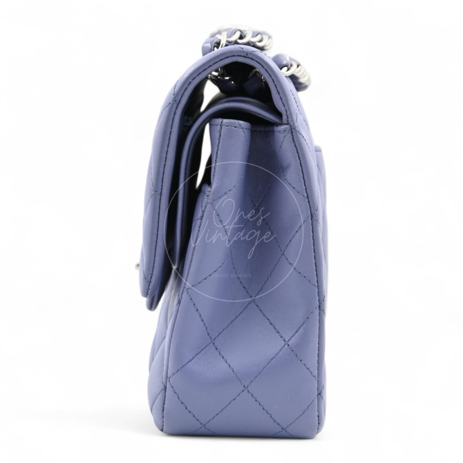 Chanel Classic Flap CF25 Lambskin Double Flap SHW Purple Series 15 Bag