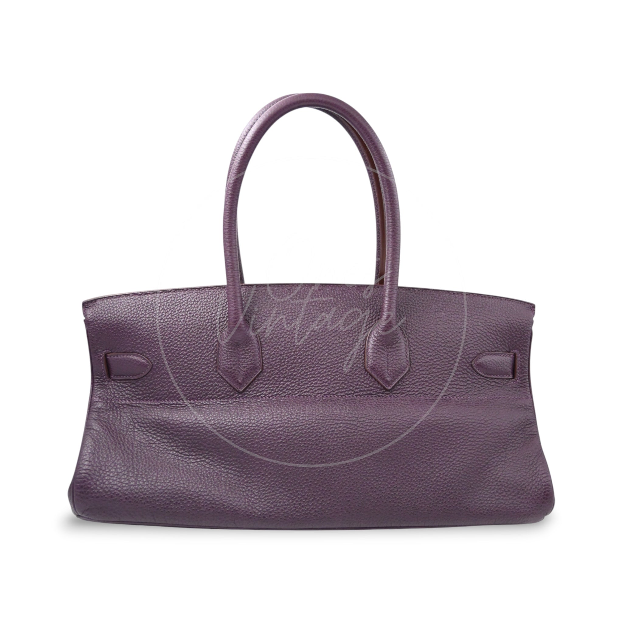 Hermes Birkin Shoulder PHW Purple Square M