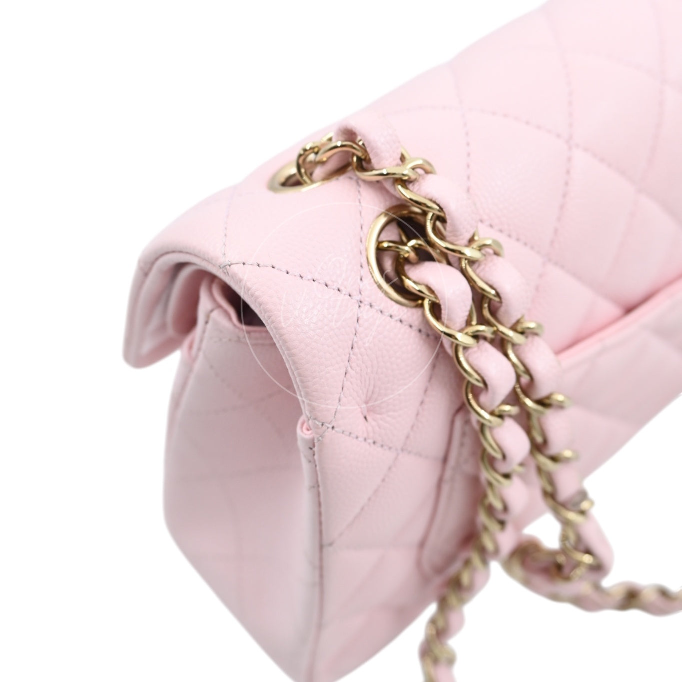 Chanel Caviar 22A Small Classic Double Flap Bag 23 GHW Pink 2022