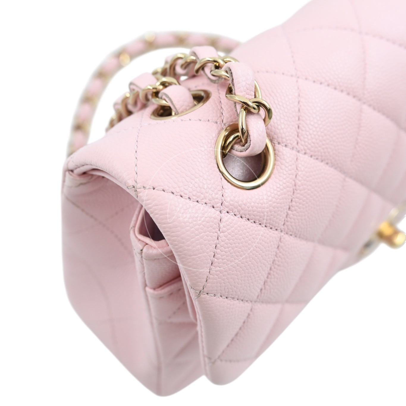 Chanel Caviar 22A Small Classic Double Flap Bag 23 GHW Pink 2022