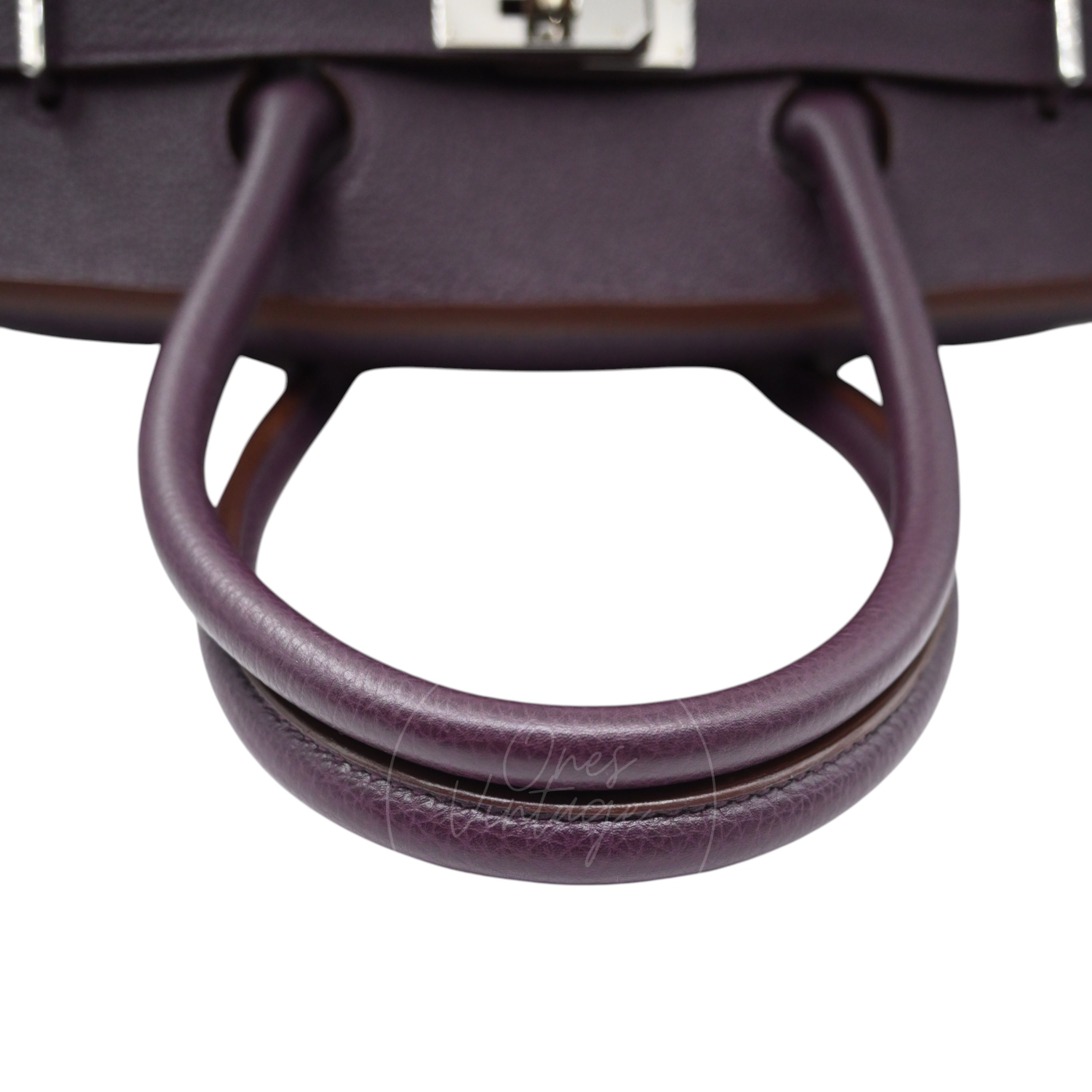 Hermes Birkin Shoulder PHW Purple Square M