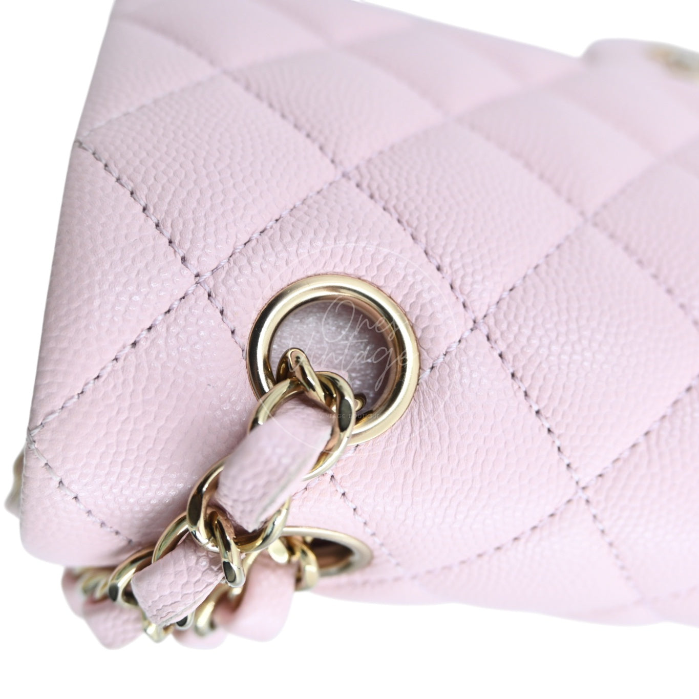 Chanel Caviar 22A Small Classic Double Flap Bag 23 GHW Pink 2022