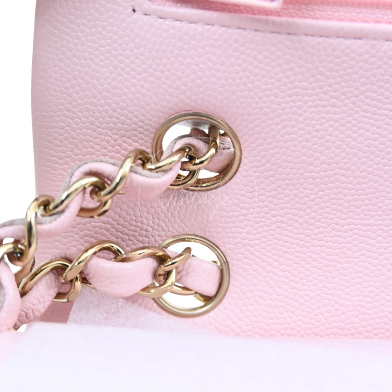 Chanel Caviar 22A Small Classic Double Flap Bag 23 GHW Pink 2022