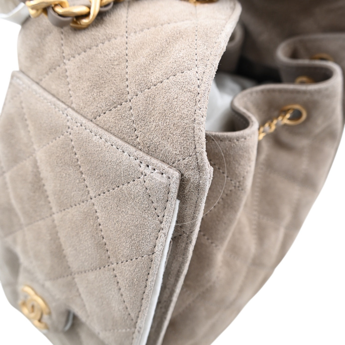 Chanel 25 Bag Small Suede GHW Grey 2025