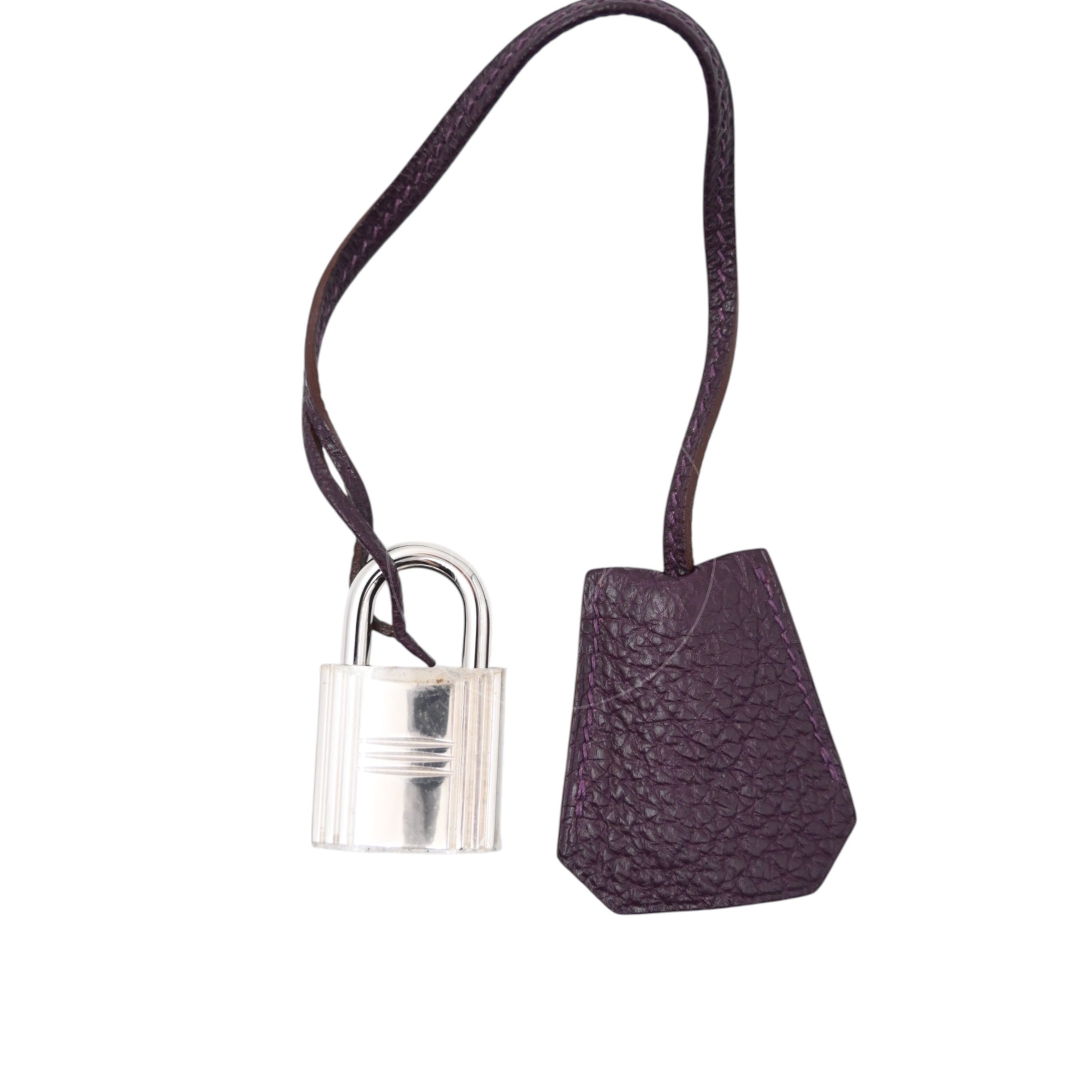 Hermes Birkin Shoulder PHW Purple Square M
