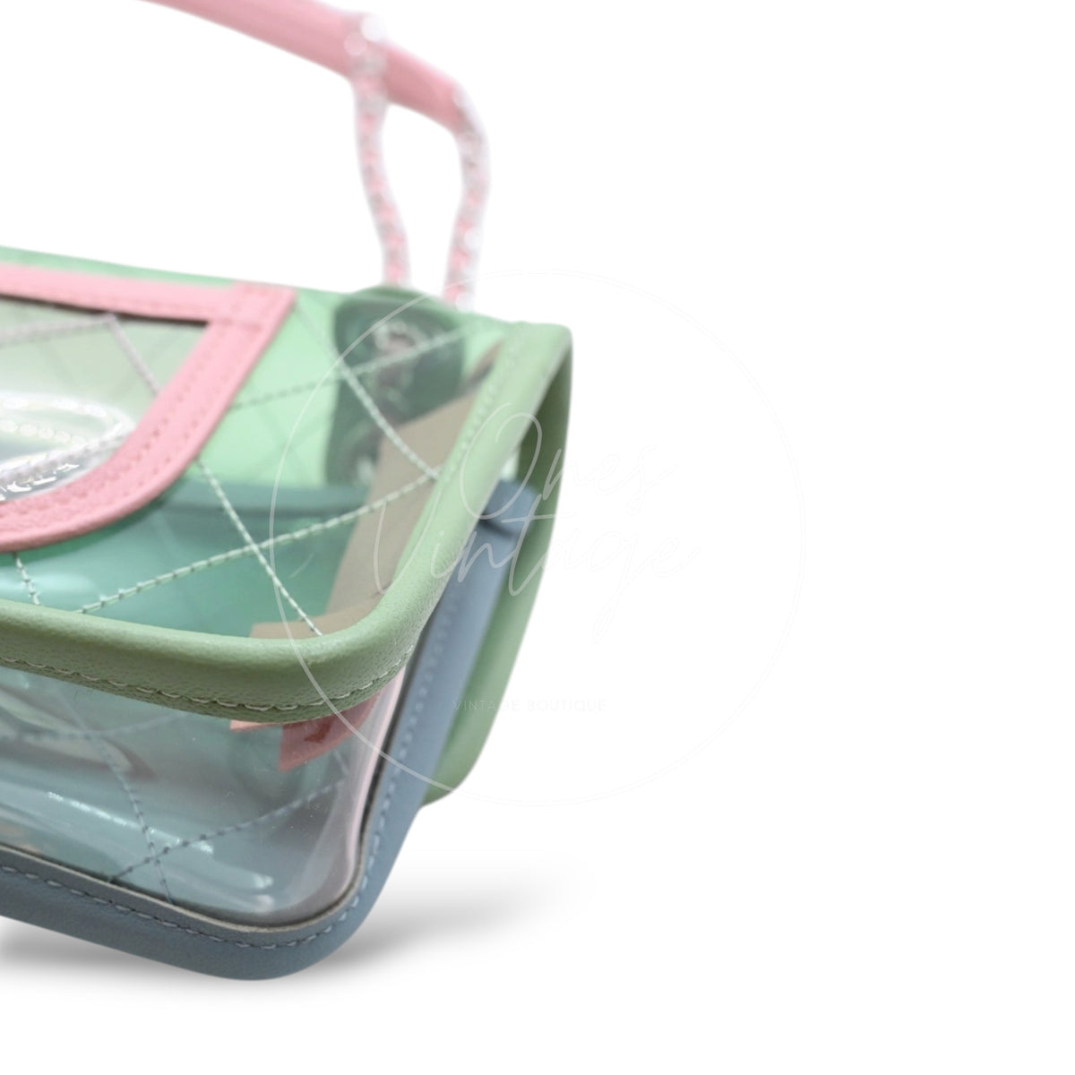 Chanel Coco Splash PVC Flap Bag SHW Blue Green Pink Series 25