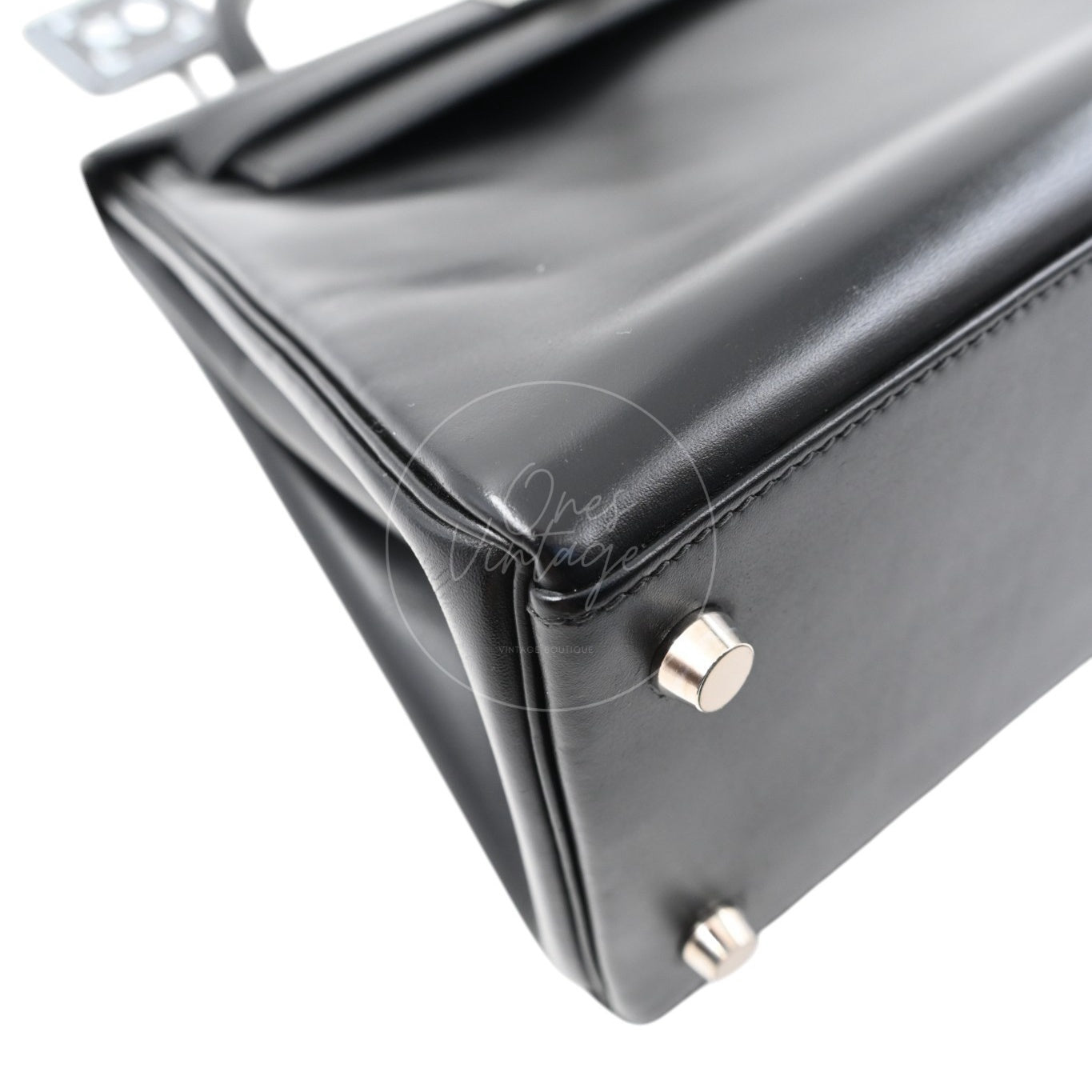 Hermes Kelly 28 Handbag PHW Black Square D