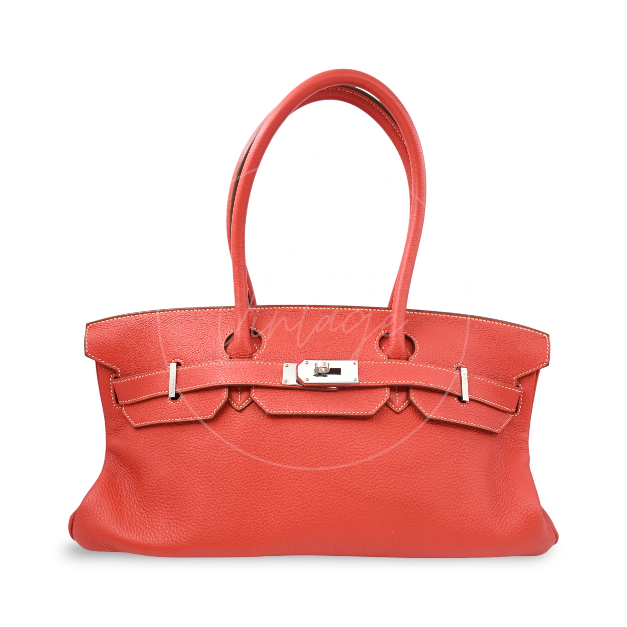 Hermes Birkin Shoulder PHW Sanguine Square O