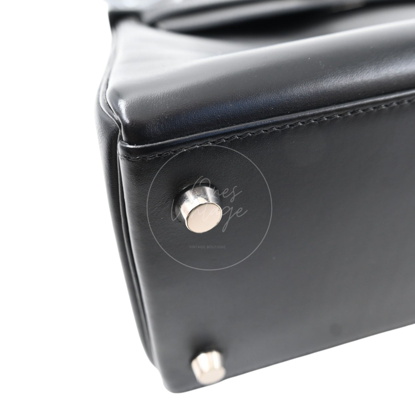 Hermes Kelly 28 Handbag PHW Black Square D