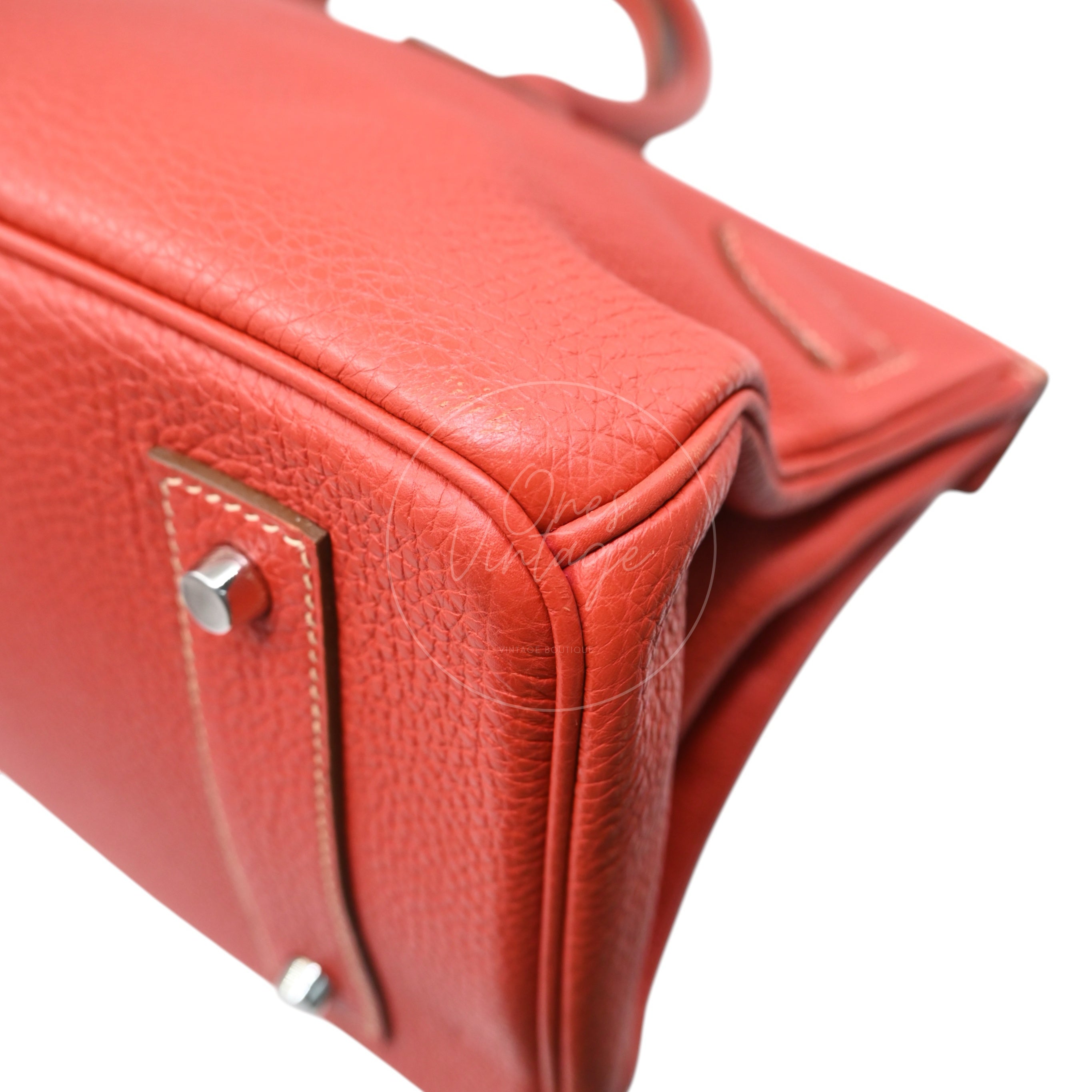 Hermes Birkin Shoulder PHW Sanguine Square O