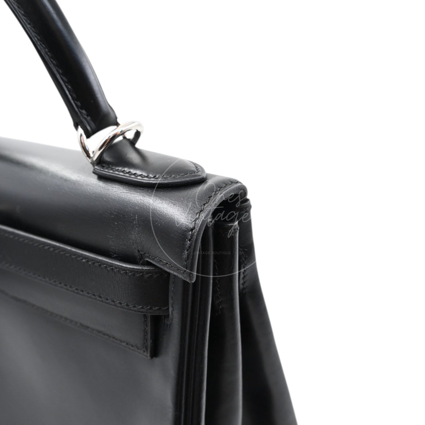 Hermes Kelly 28 Handbag PHW Black Square D
