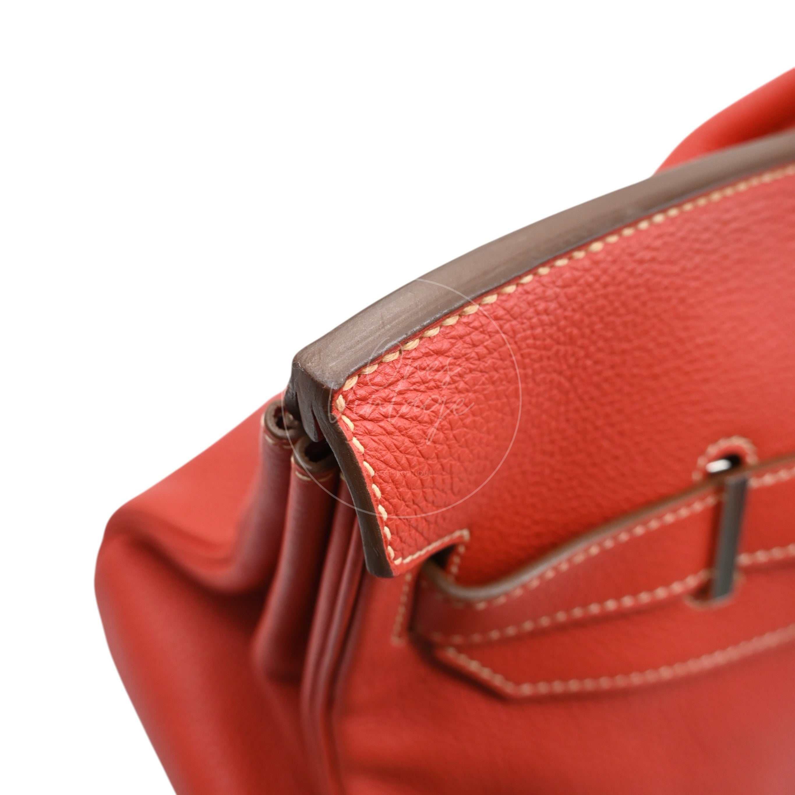 Hermes Birkin Shoulder PHW Sanguine Square O